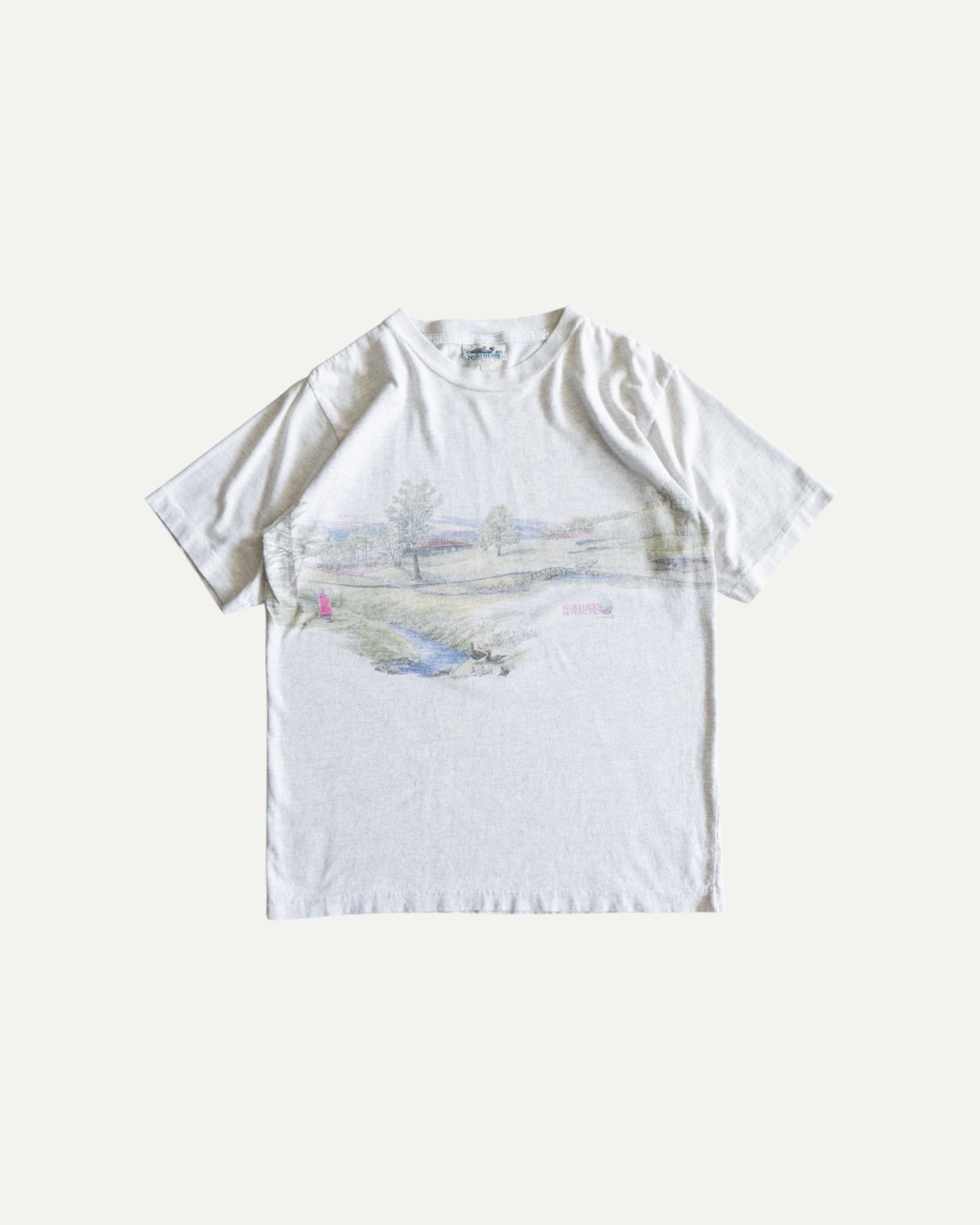 (M) 90’S VINTAGE NORTHERN ART FADED TEE