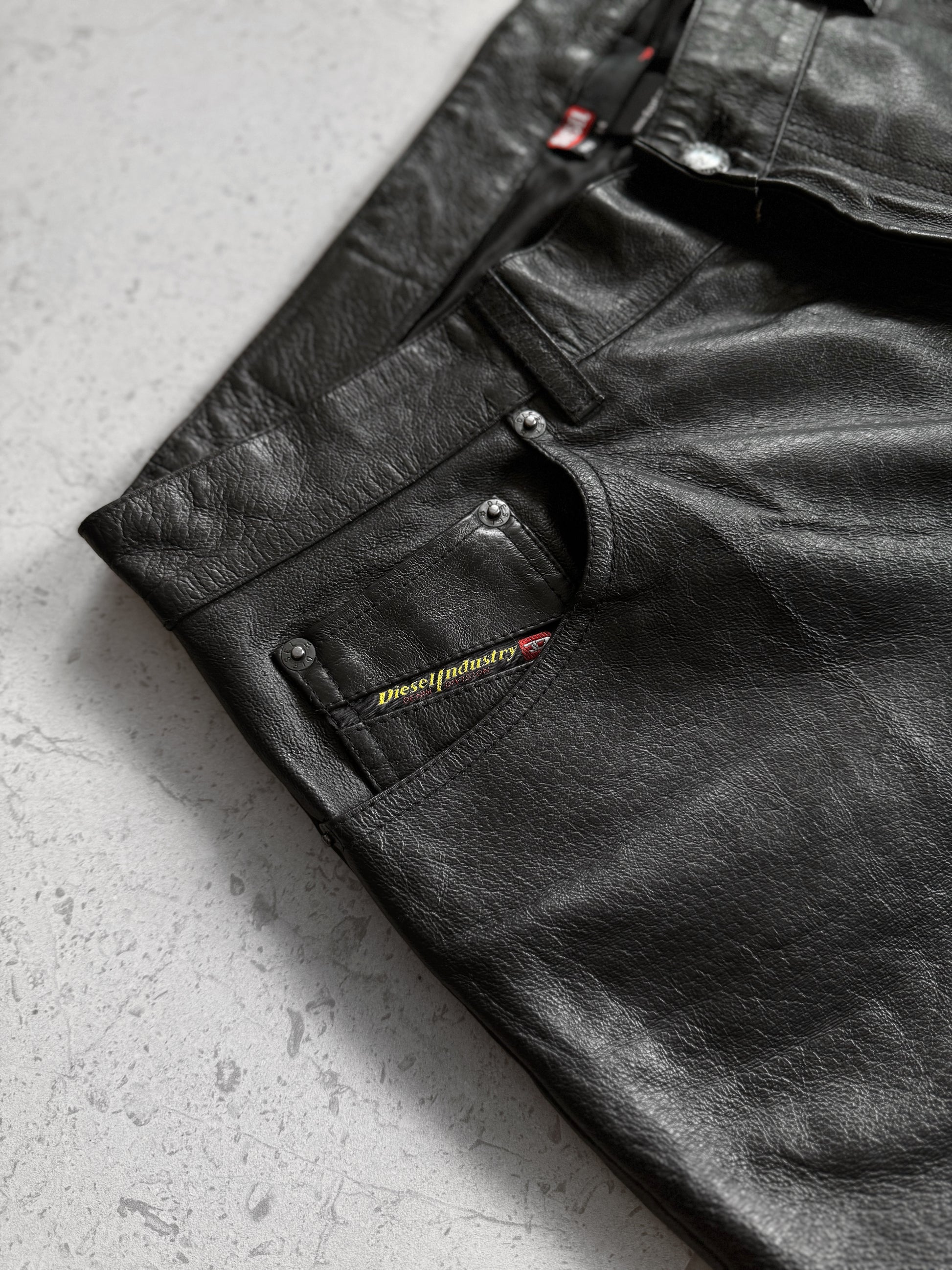 DIESEL LEATHER PANTS - 34x32