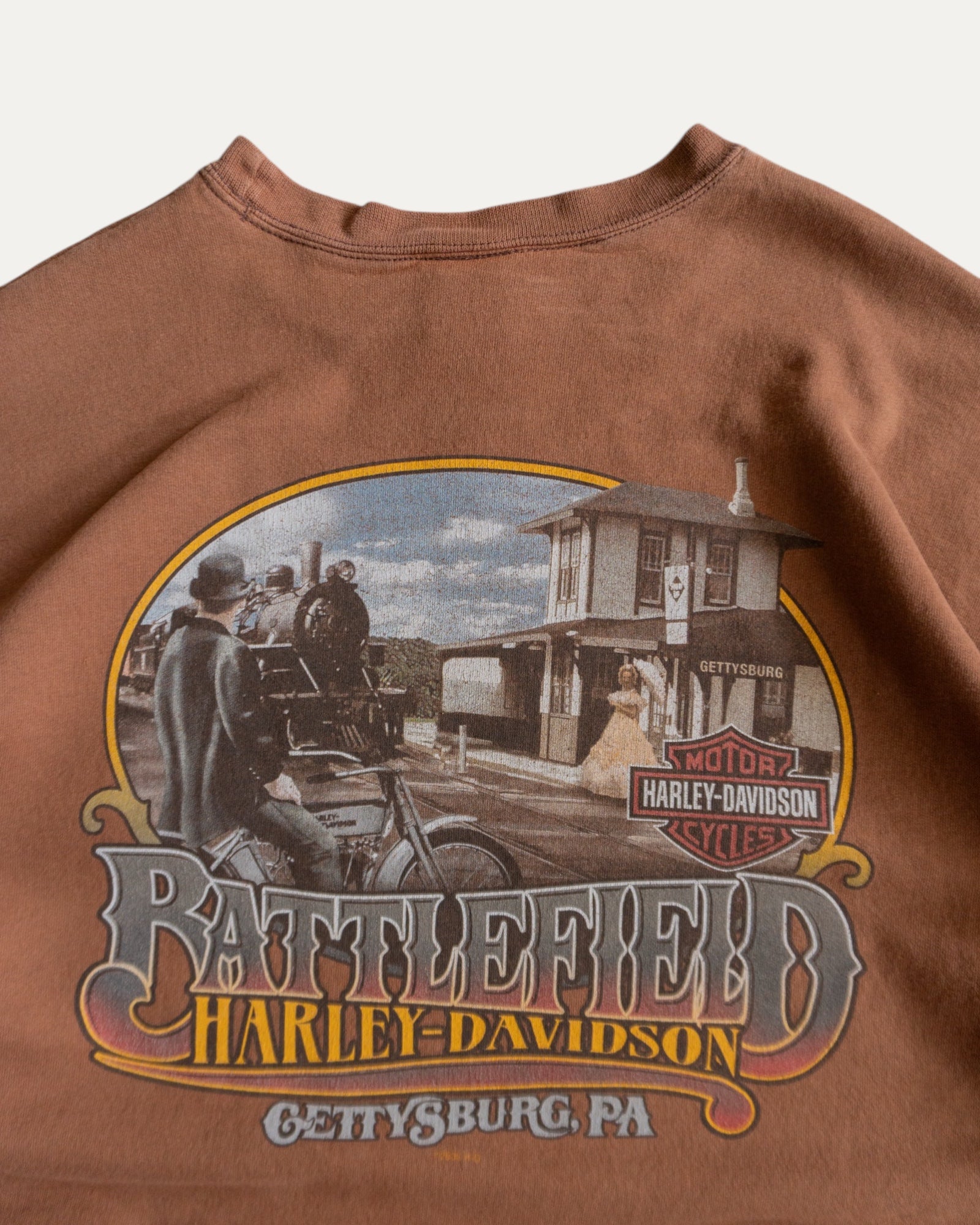 (BOXY L) VINTAGE HARLEY DAVIDSON CREWNECK