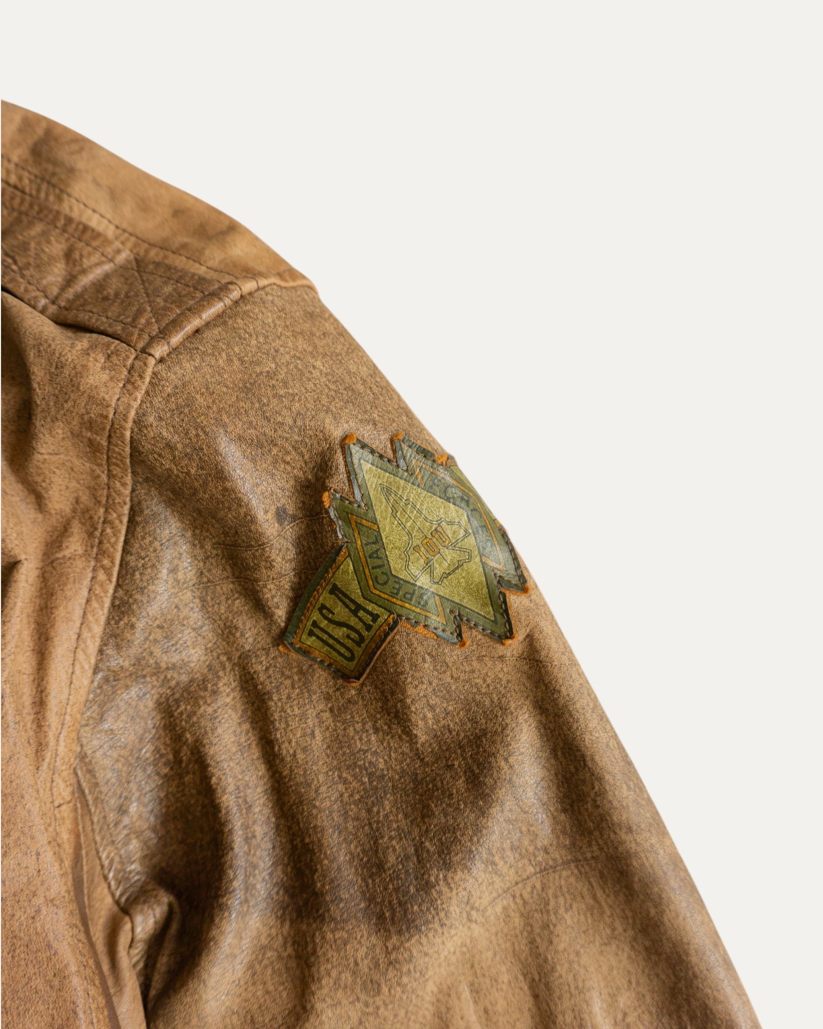 (M) 90’S VINTAGE PILOT LEATHER BOMBER JACKET
