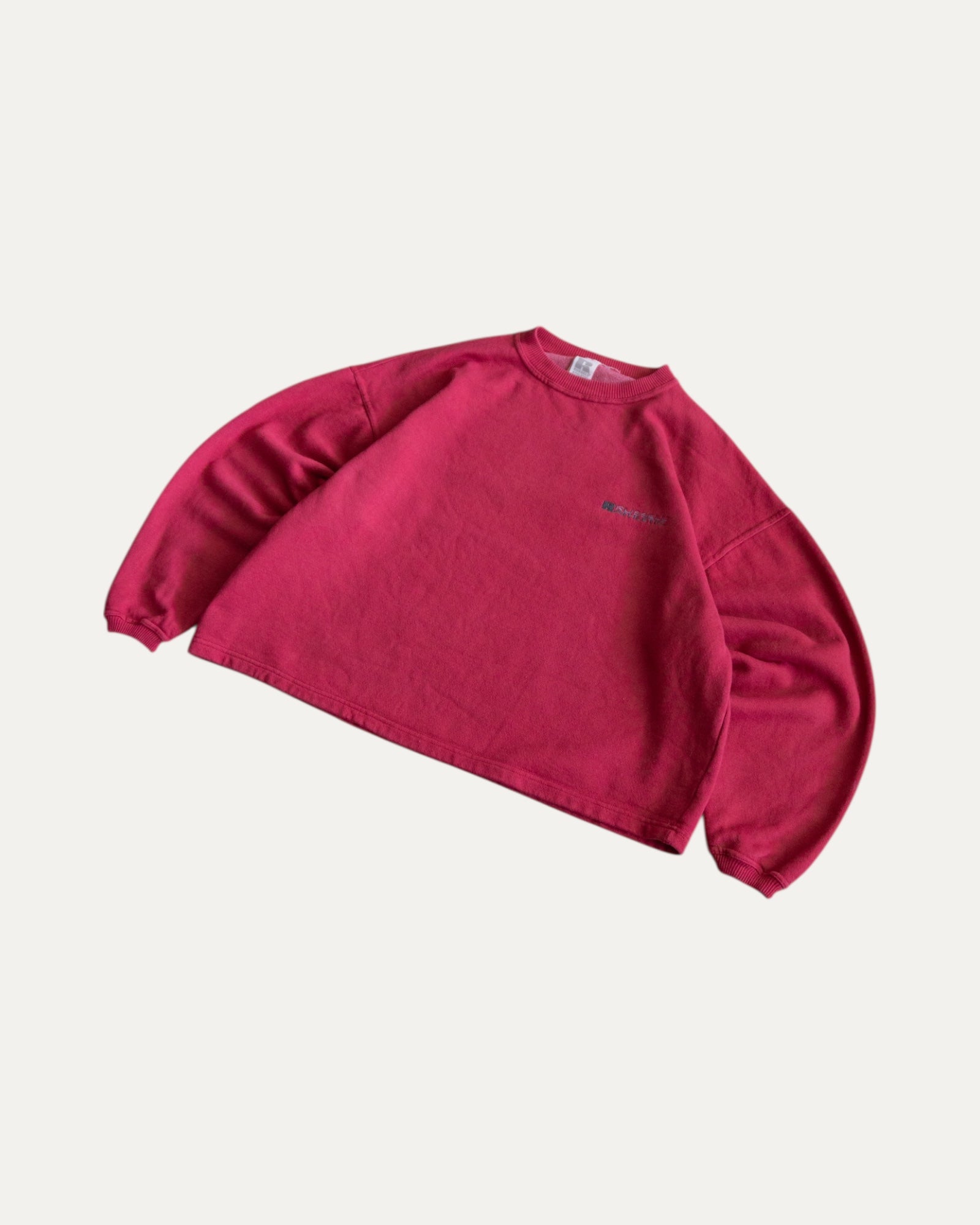 (BOXY M) 90’S VINTAGE RUSSELL PINK BOXY CREWNECK