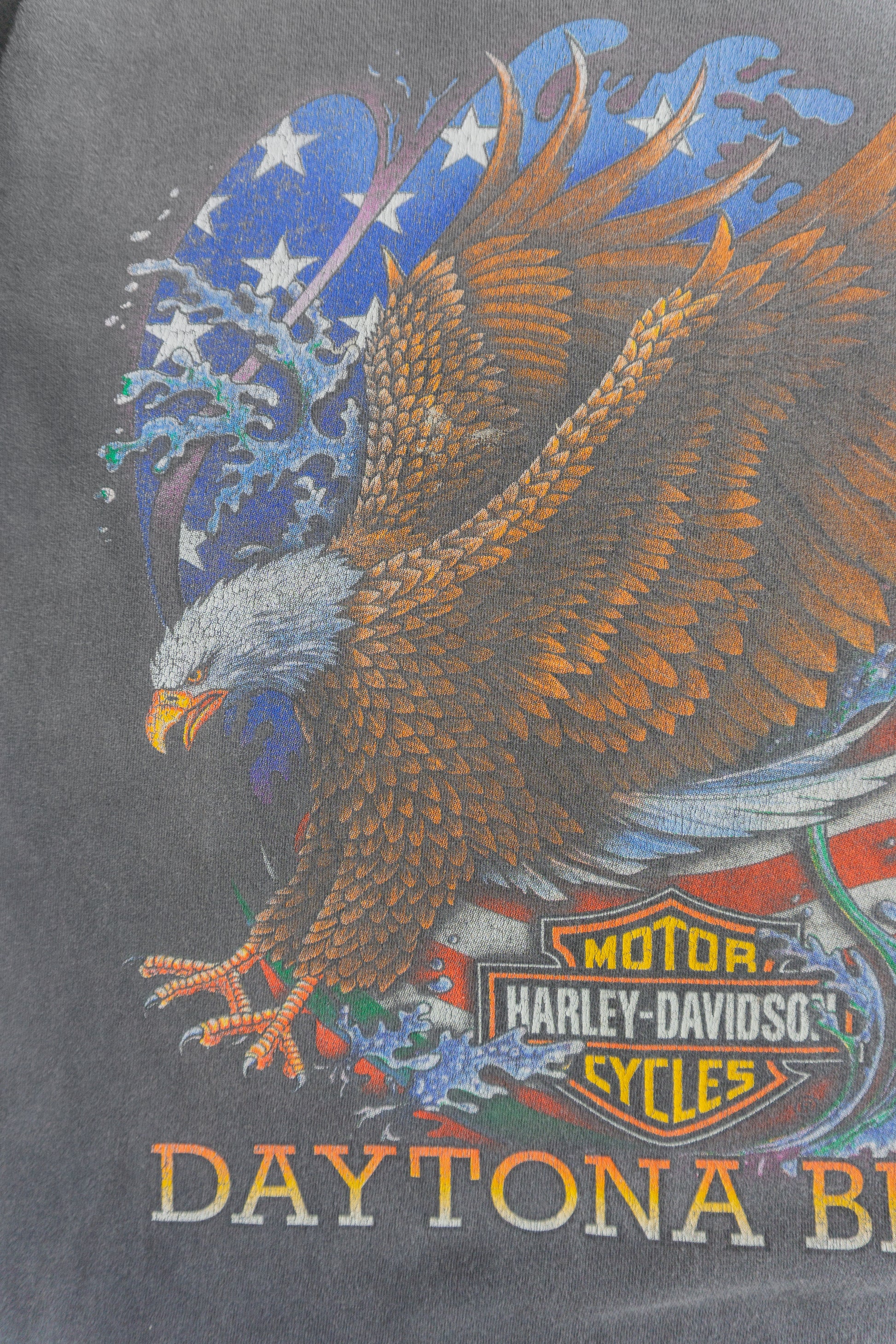 (M) 90’S VINTAGE HAGLEY DAVIDSON DAYTONA FADED TEE