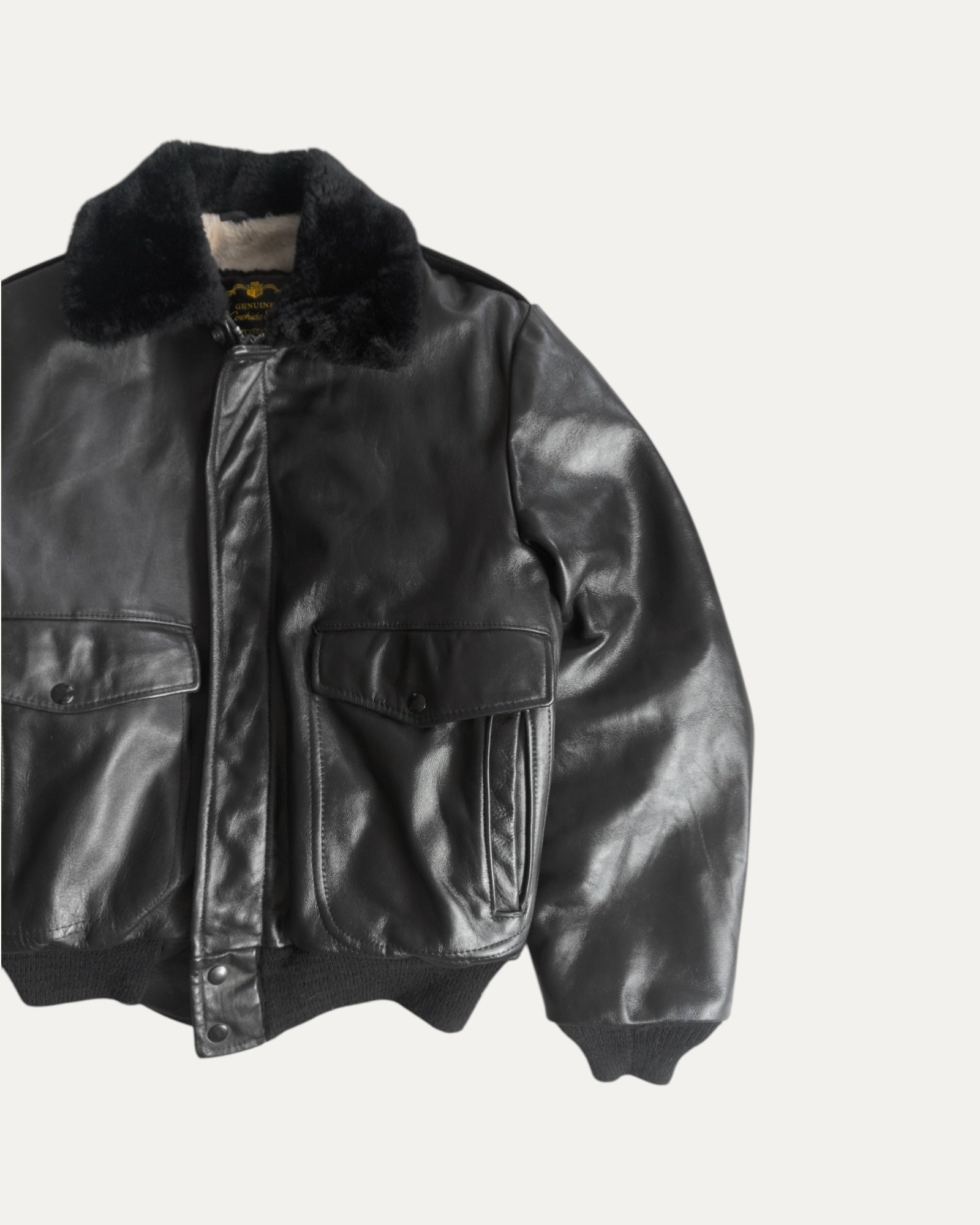 (M) VINTAGE GENUINE LEATHER PILOT JACKET
