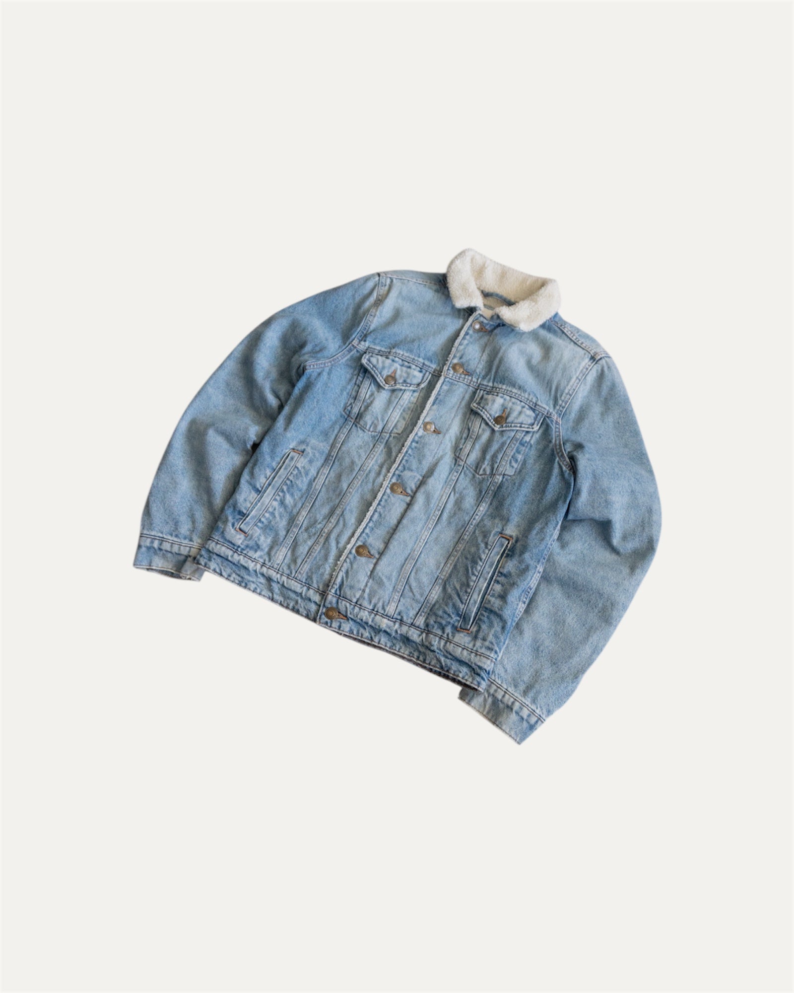 (S/M) AE DENIM SHERPA JACKET