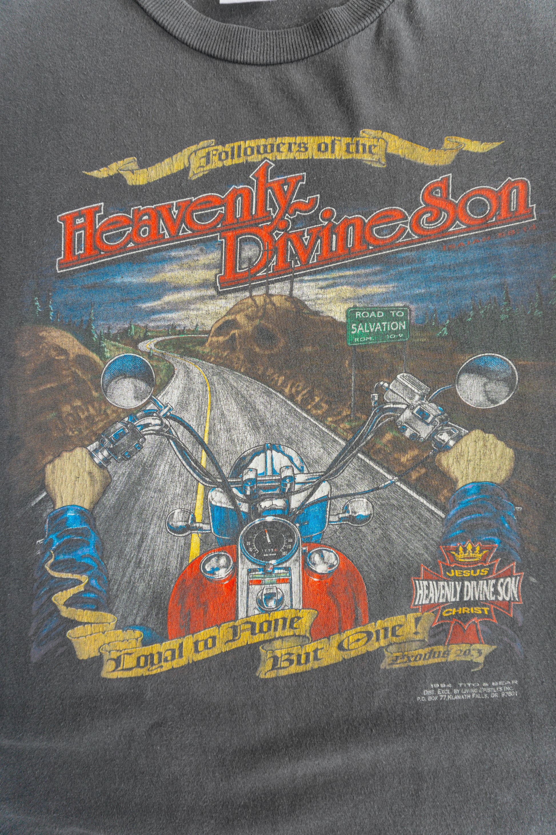 (L) 90’S VINTAGE RELIGIOUS HEAVENLY DIVINE SON FADED TEE