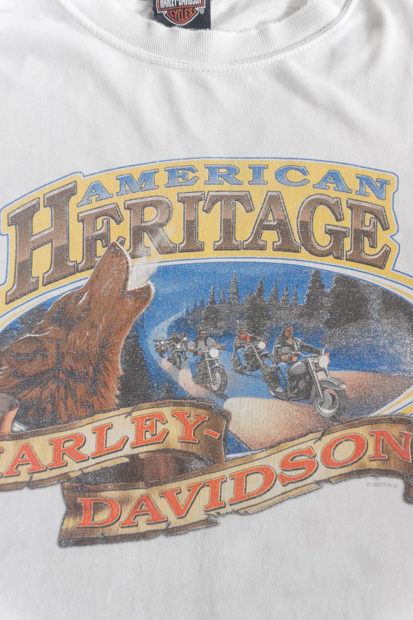 (L) VINTAGE HARLEY DAVIDSON WOLF TEE