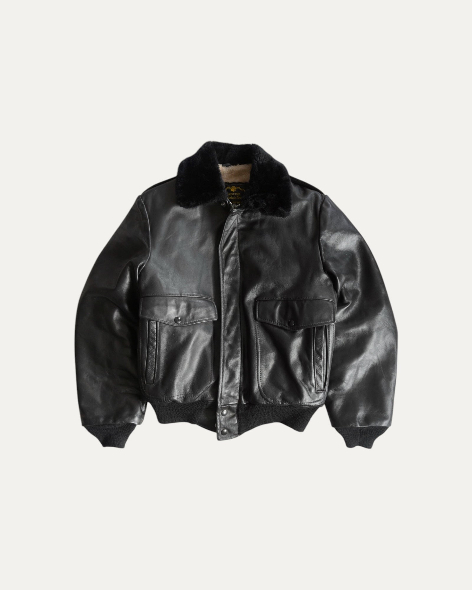 (M) VINTAGE GENUINE LEATHER PILOT JACKET