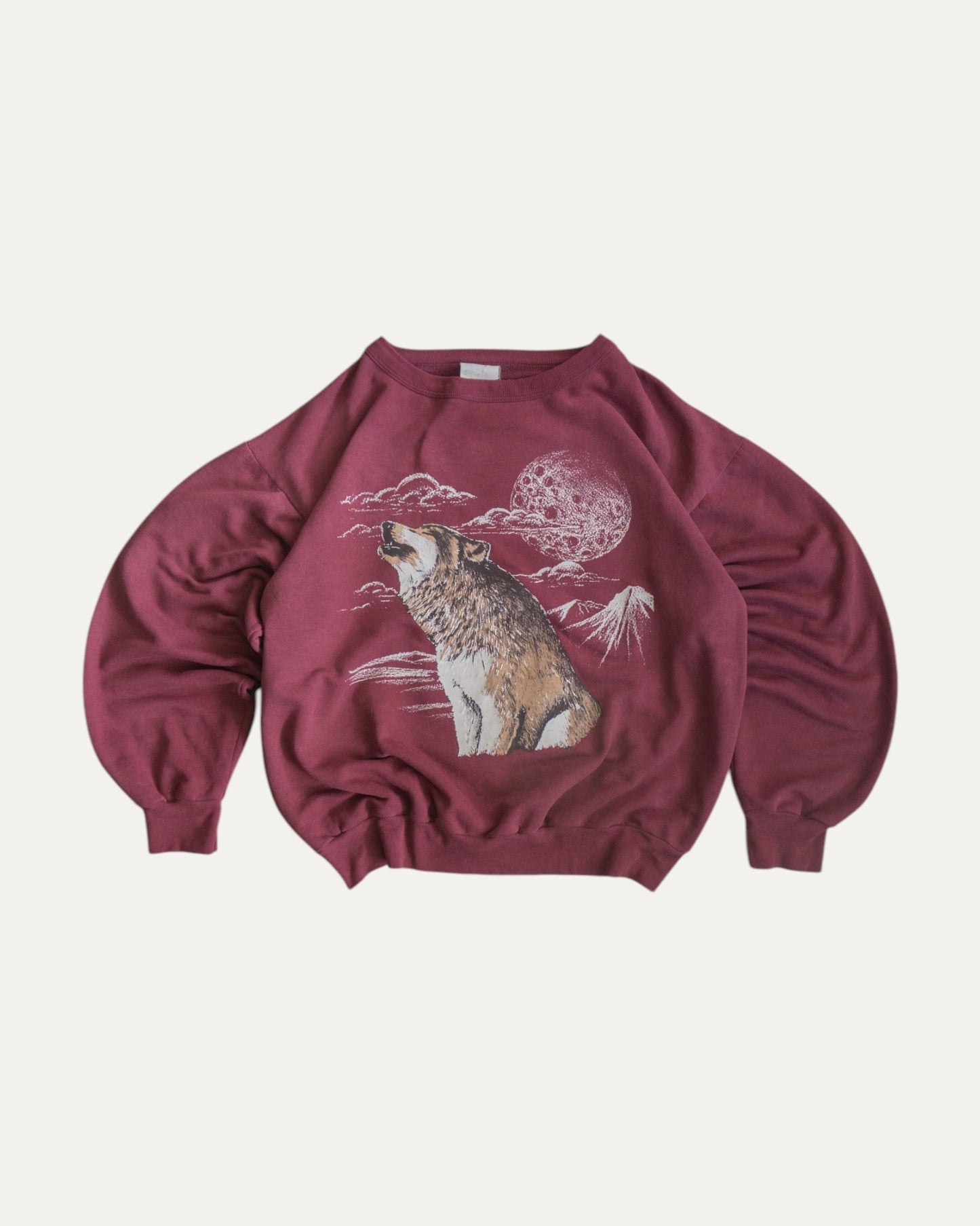 (BOXY L) 90’S VINTAGE WOLF ART TEE