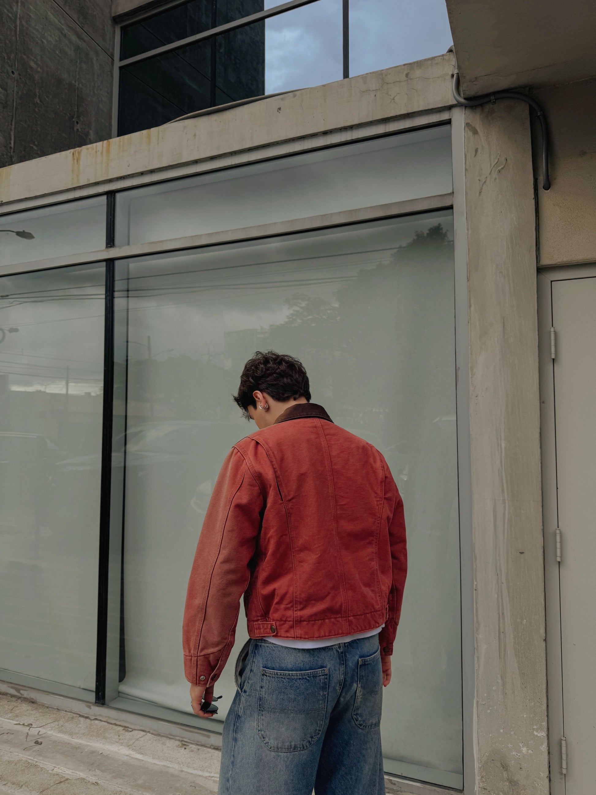 (S-M) 00’S VINTAGE CARHARTT SALMÓN DETROIT JACKET