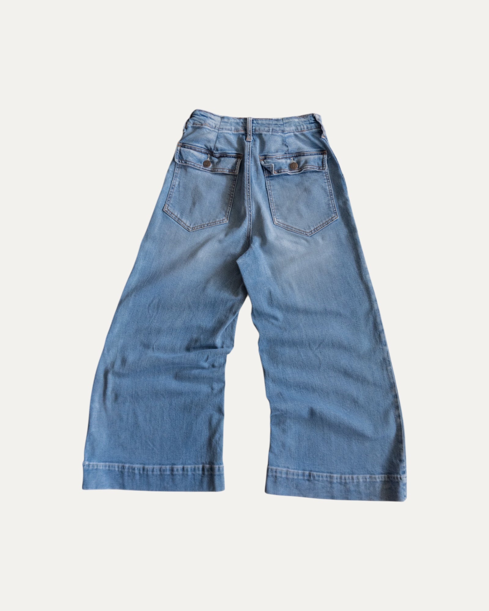 VINTAGE WIDE LEG DENIM PANTS - (WOMEN 34/36)