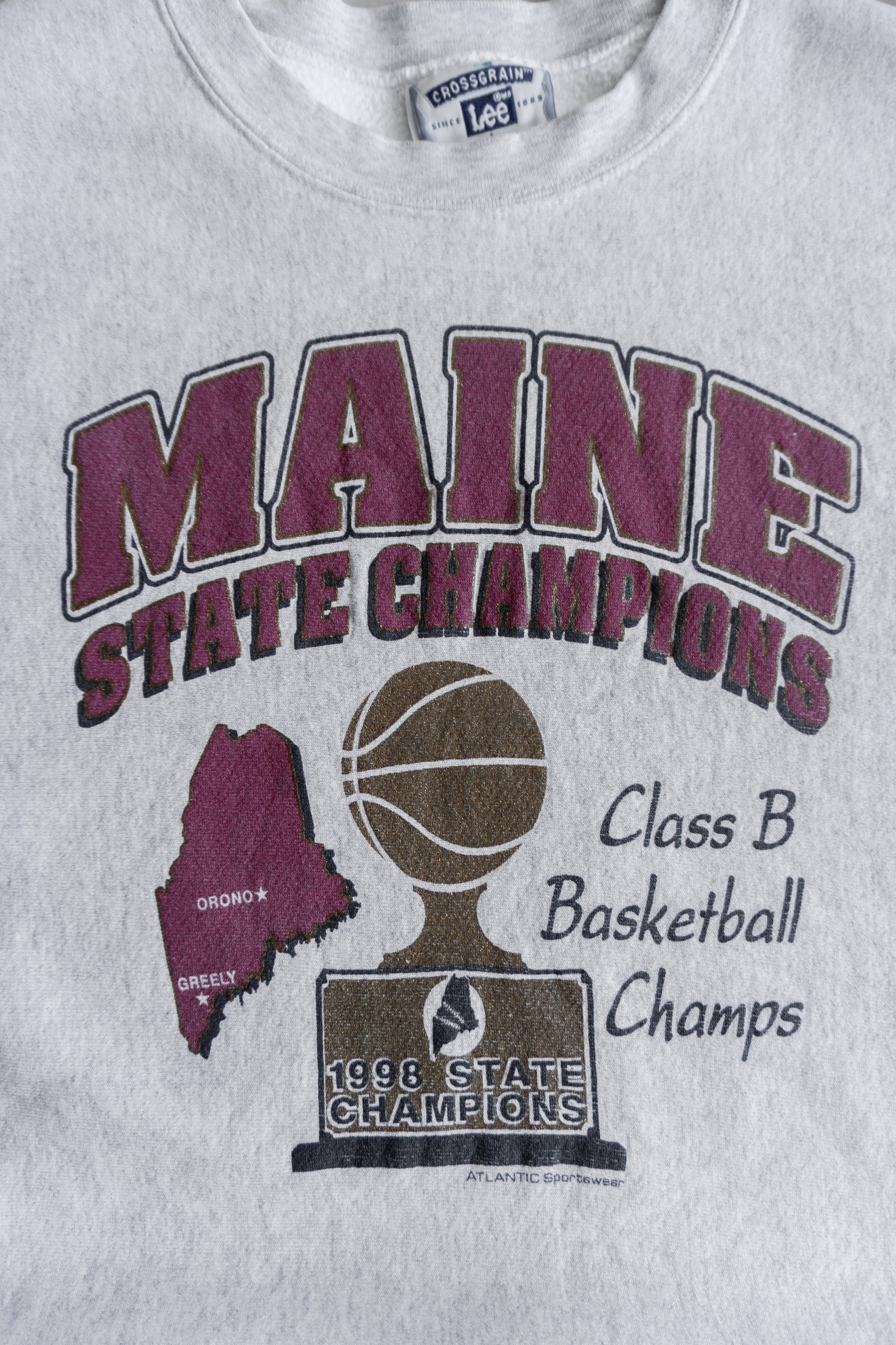 (BOXY L) 90’S VINTAGE MAINE STATE CHAMPIONS CREWNECK