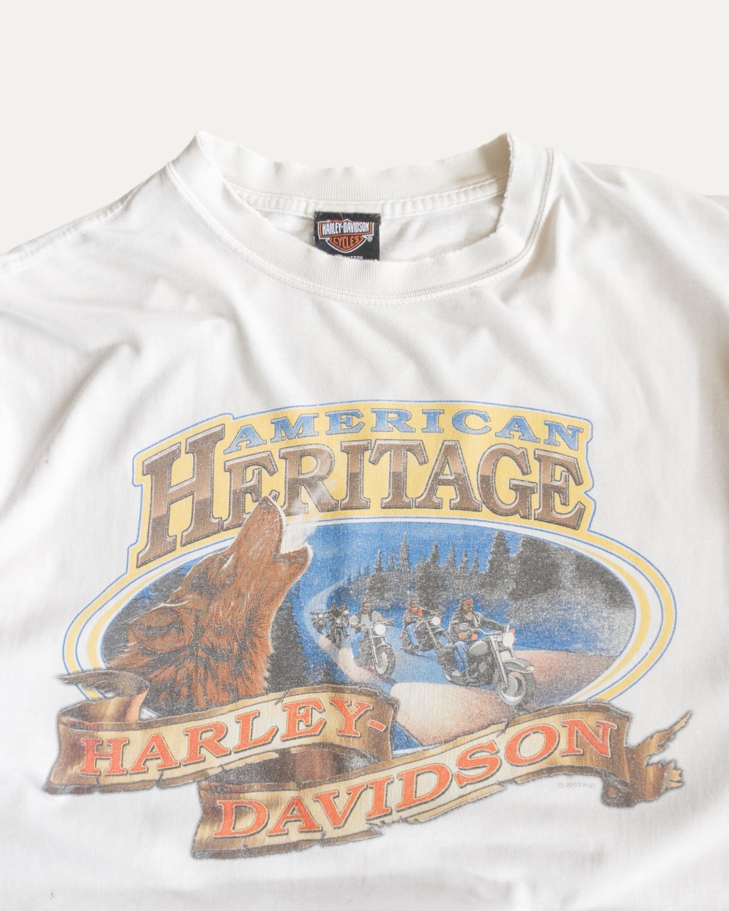 (L) VINTAGE HARLEY DAVIDSON WOLF TEE