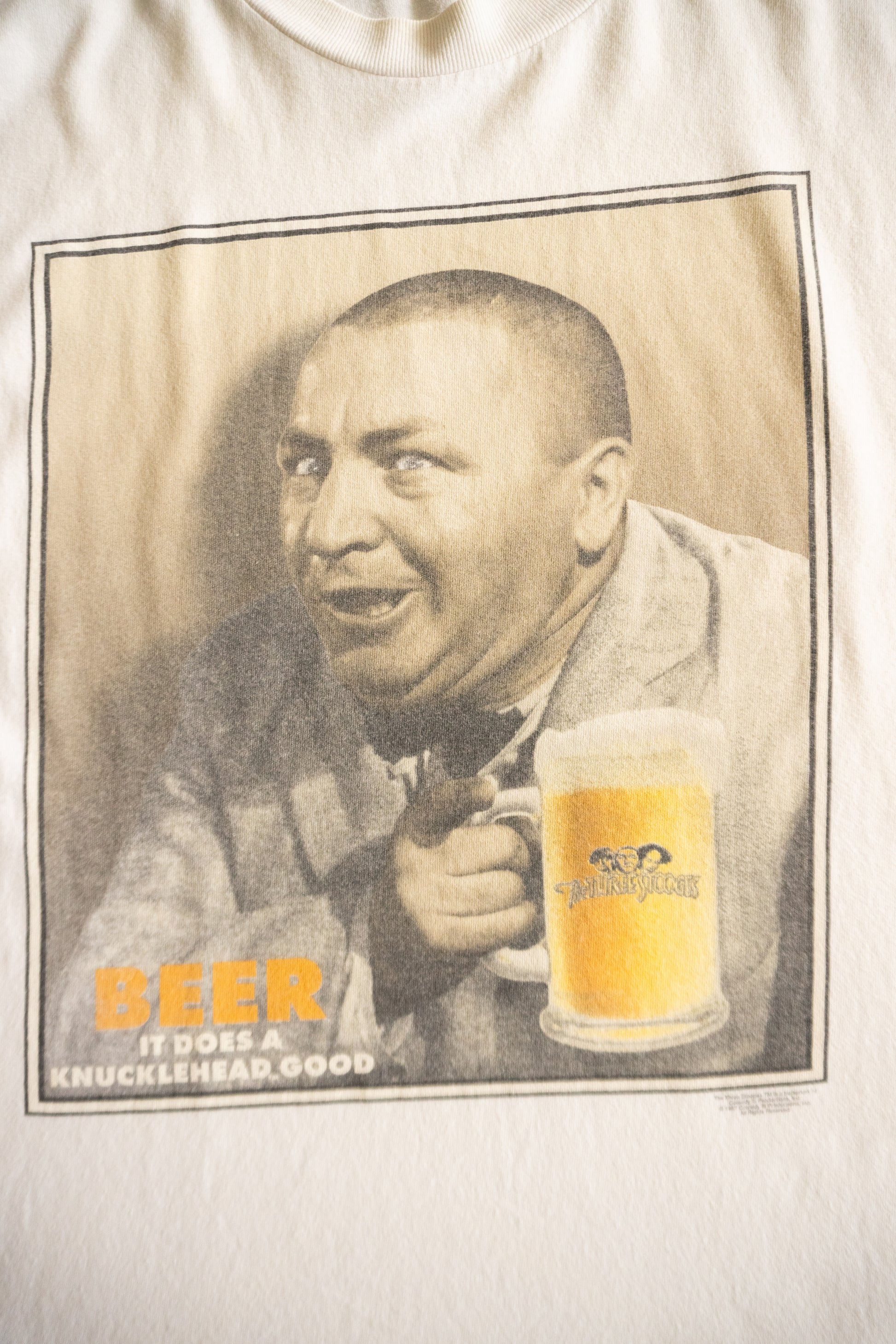 (XL) 1997 VINTAGE THREE STOOGES BEER TEE
