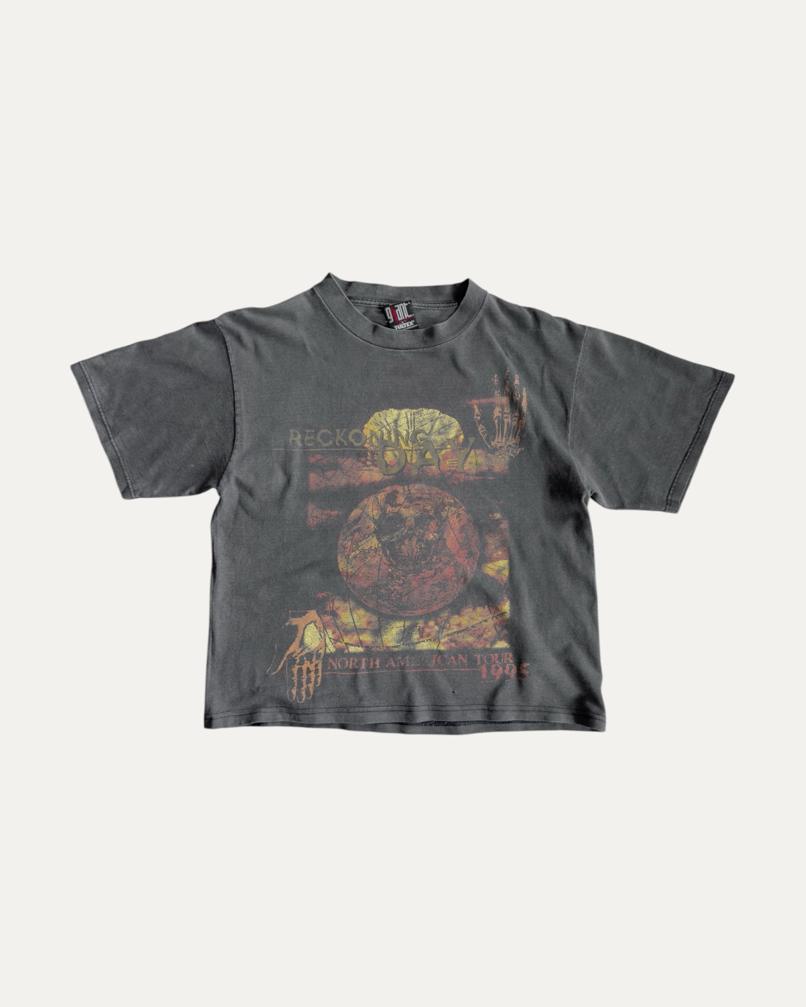 (BOXY M) 1995 VINTAGE MEGADETH RECKONING DAY NORTH FADED TEE
