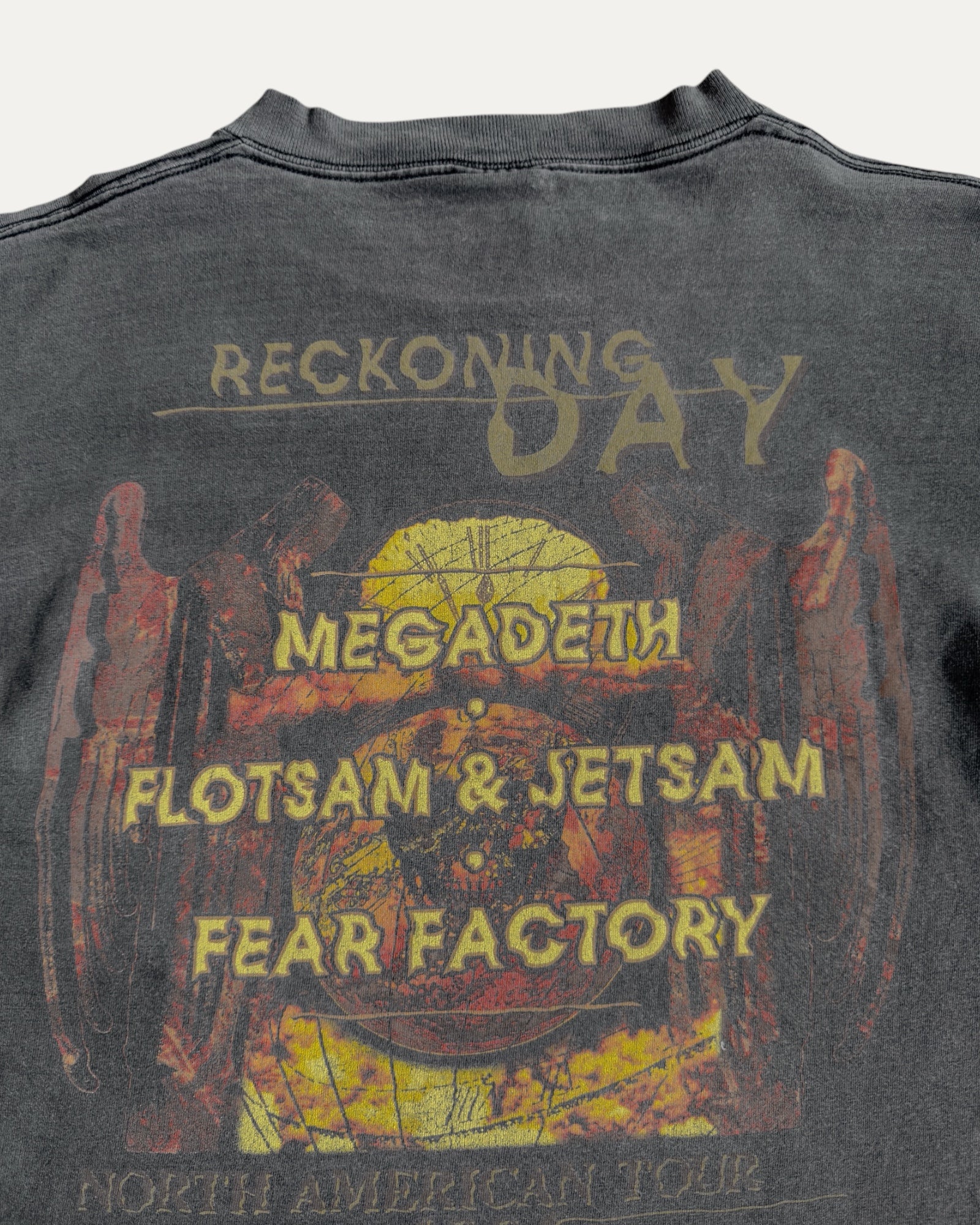 (BOXY M) 1995 VINTAGE MEGADETH RECKONING DAY NORTH FADED TEE