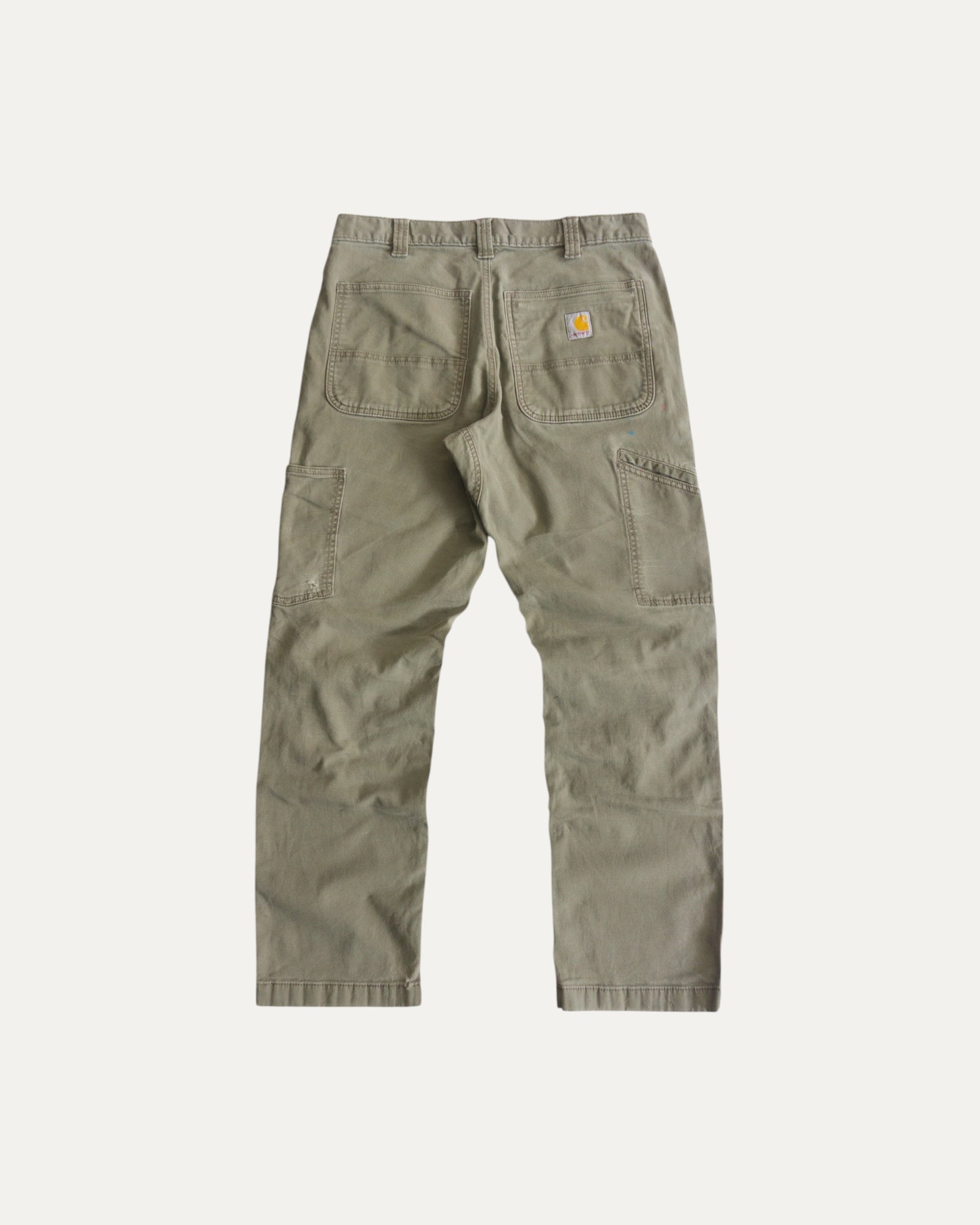 CARHARTT DOUBLE KNEE OLIVE GREEN PANTS - 32x30