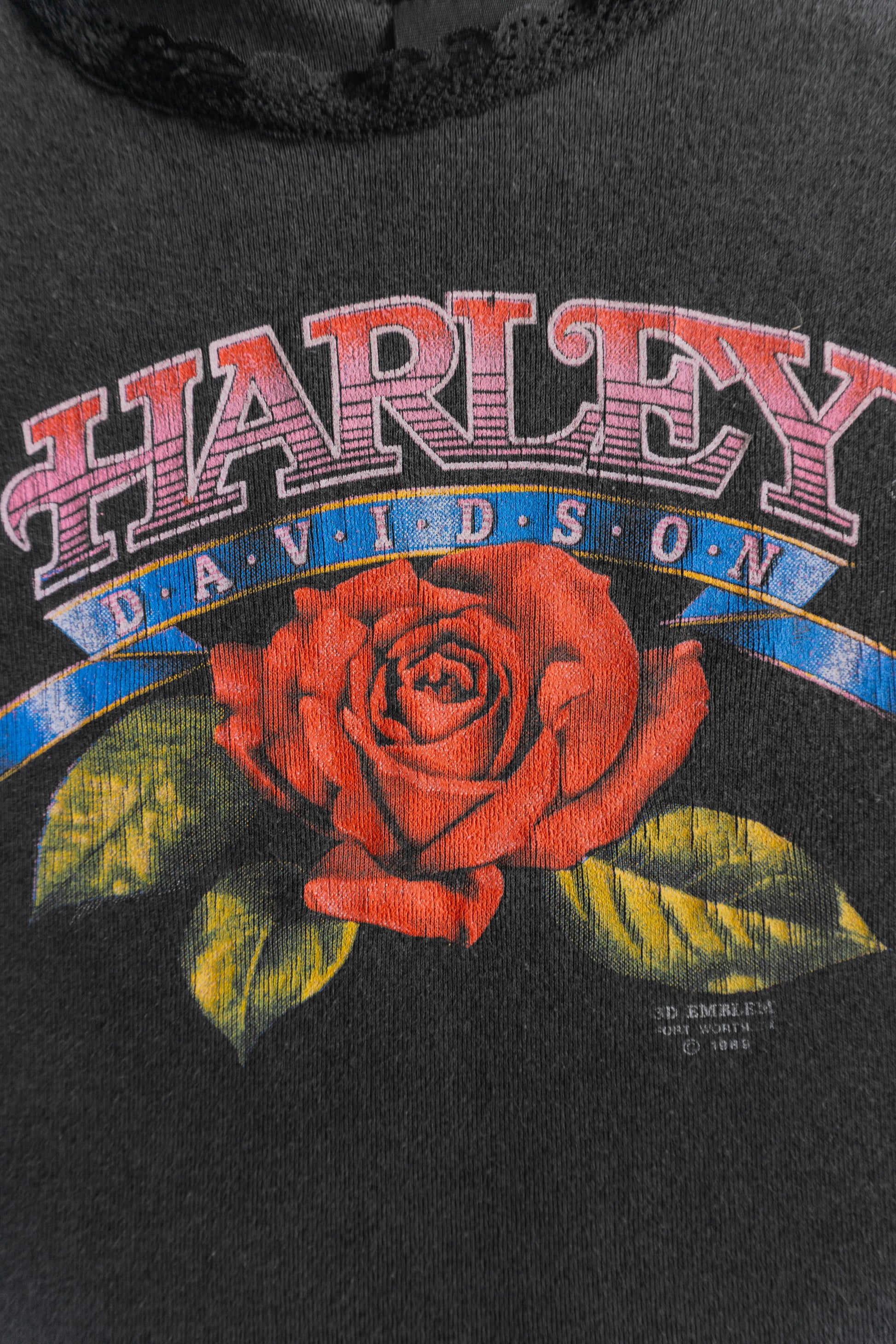 (S) 80’S VINTAGE HARLEY DAVIDSON 3D EMBLEM TANK TOP