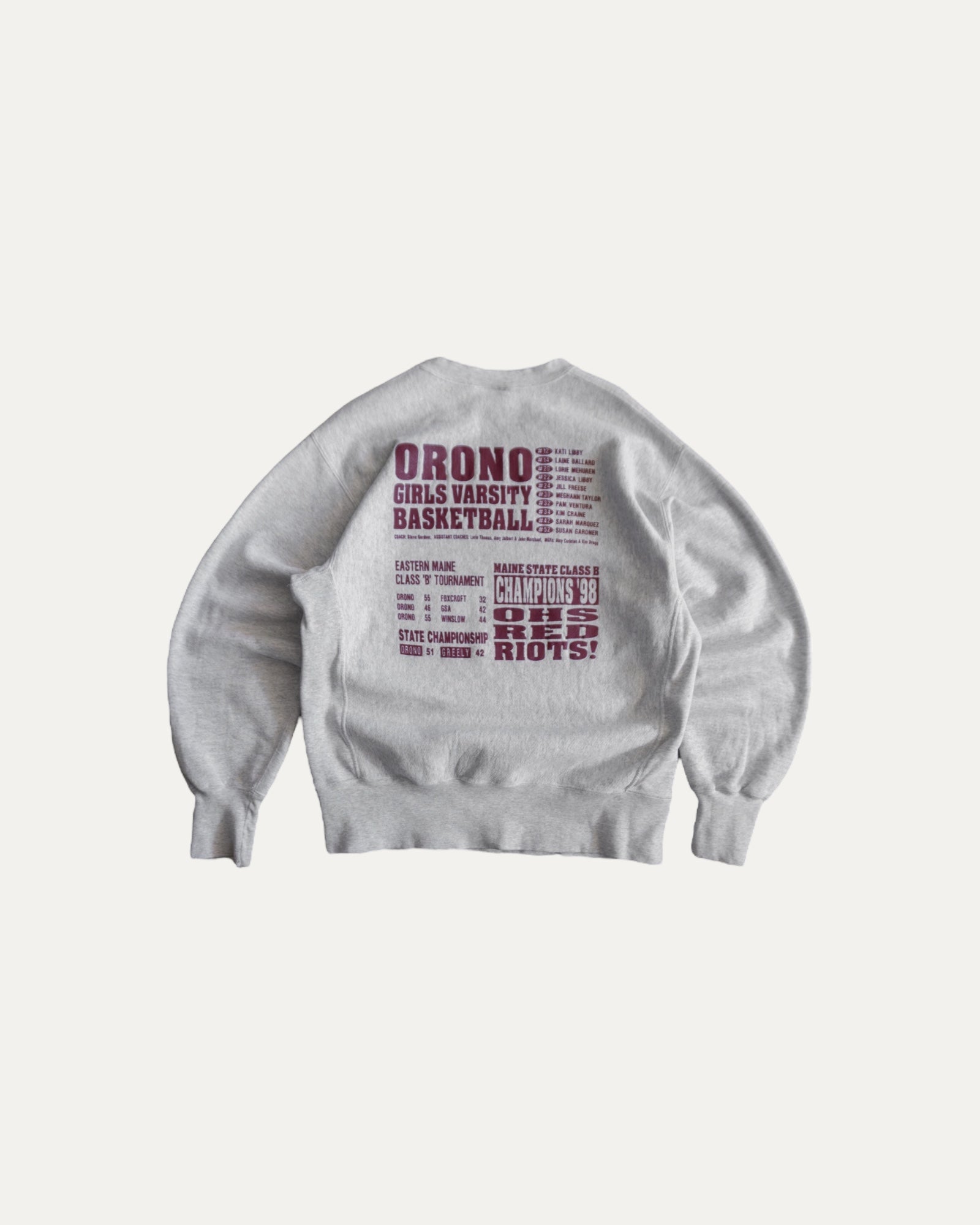 (BOXY L) 90’S VINTAGE MAINE STATE CHAMPIONS CREWNECK