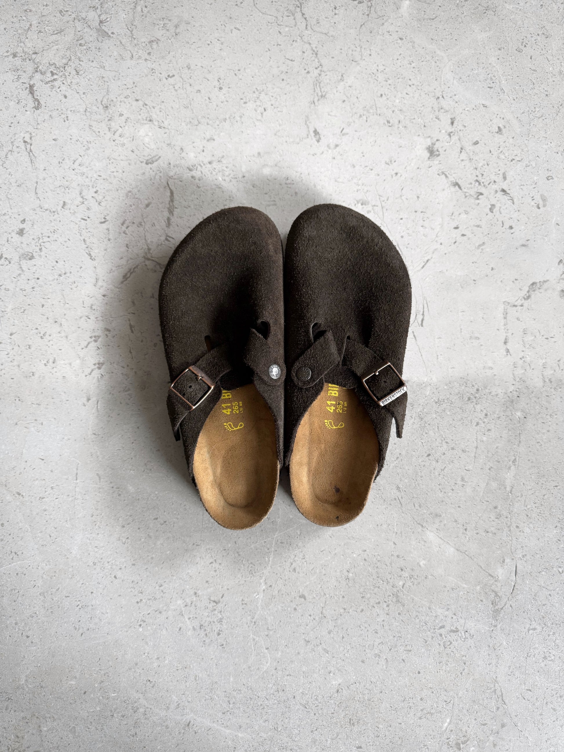 BIRKENSTOCK BOSTON MOCCA SUEDE LEATHER