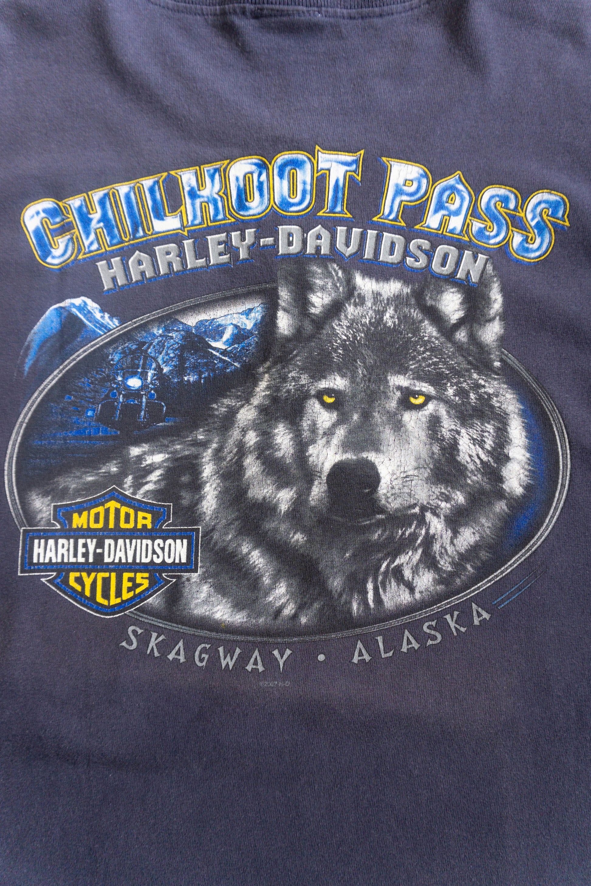 (L) VINTAGE HARLEY DAVIDSON WOLF TEE