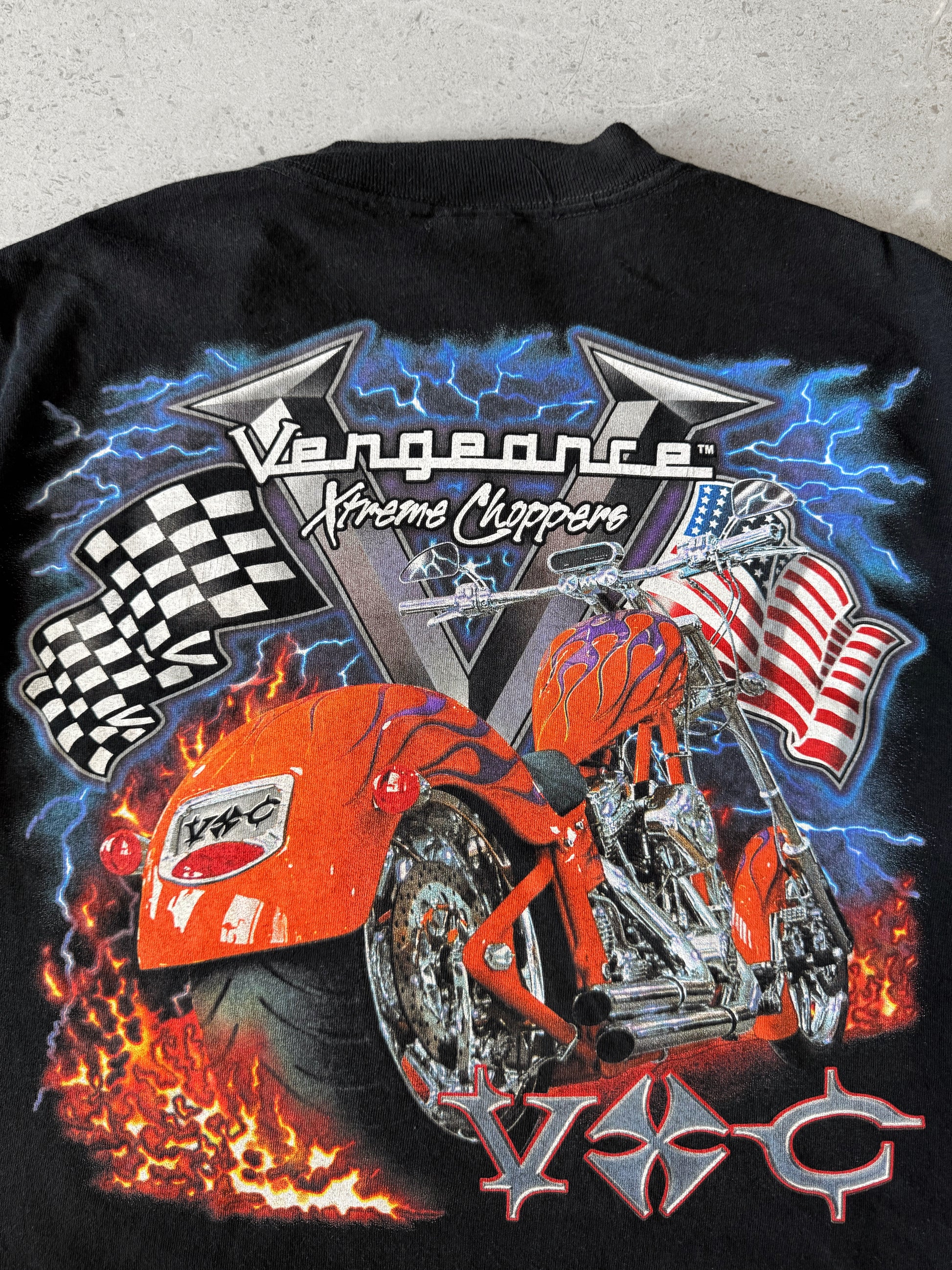 (M) 90’S VINTAGE CHOPPERS FLAMES TEE