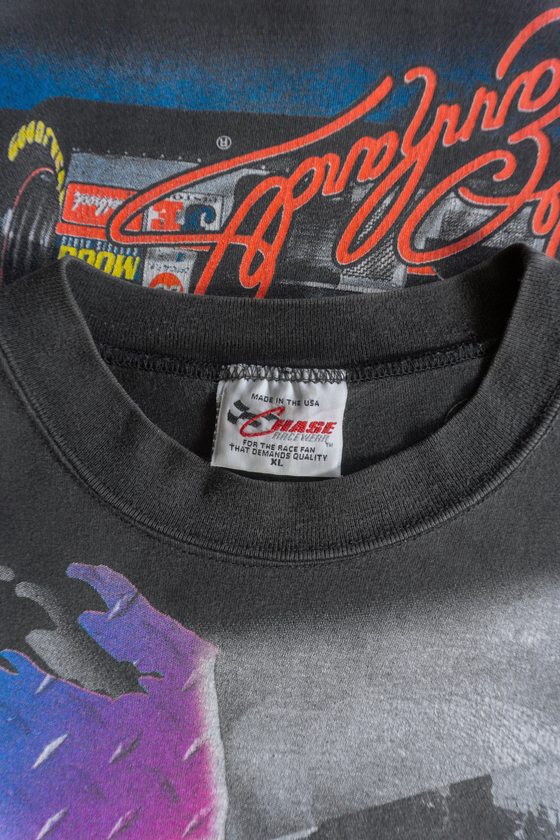 (XL) 90’S VINTAGE NASCAR DALE EARNHARDT AOP RACING TEE