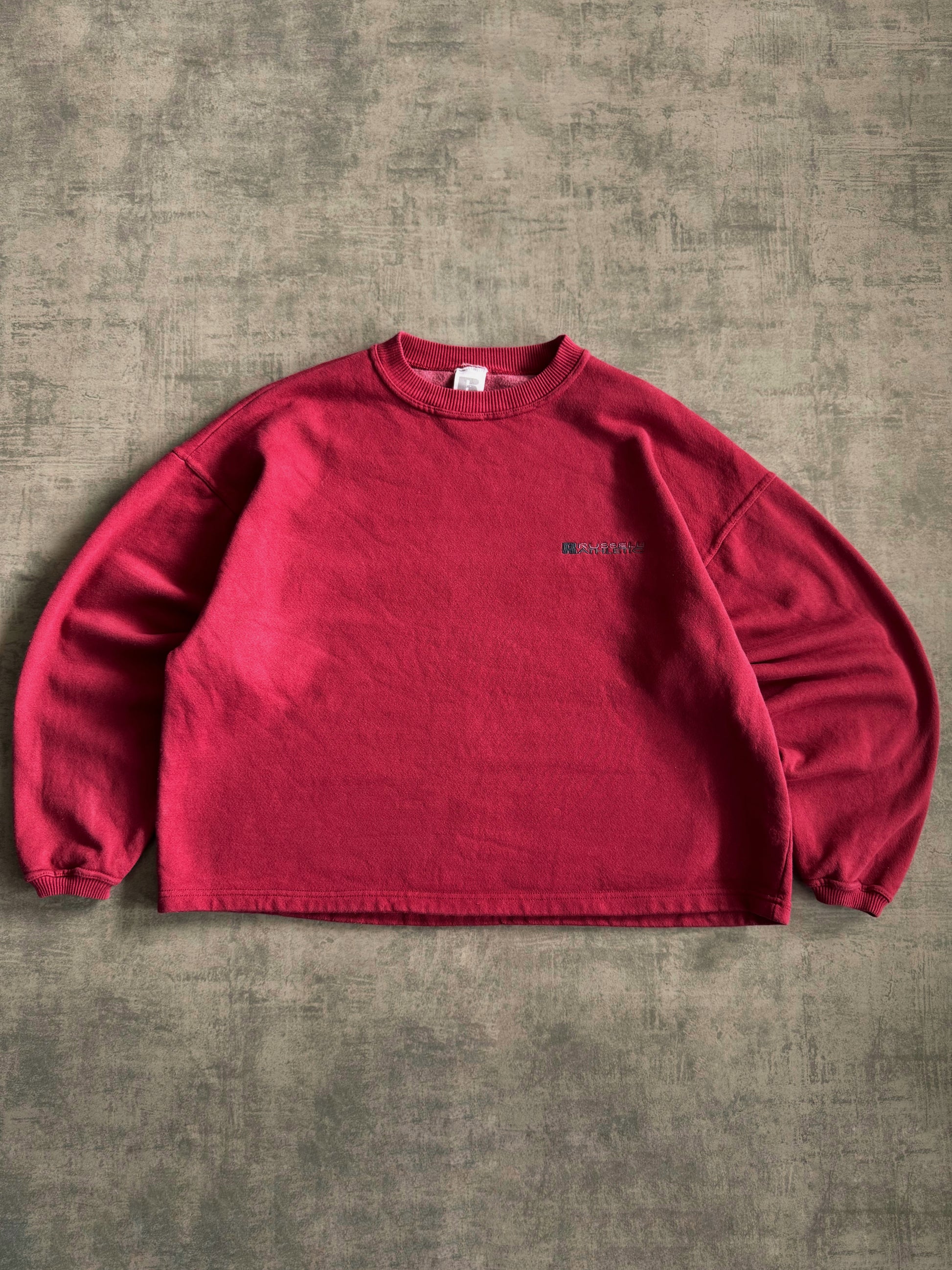 (BOXY M) 90’S VINTAGE RUSSELL PINK BOXY CREWNECK