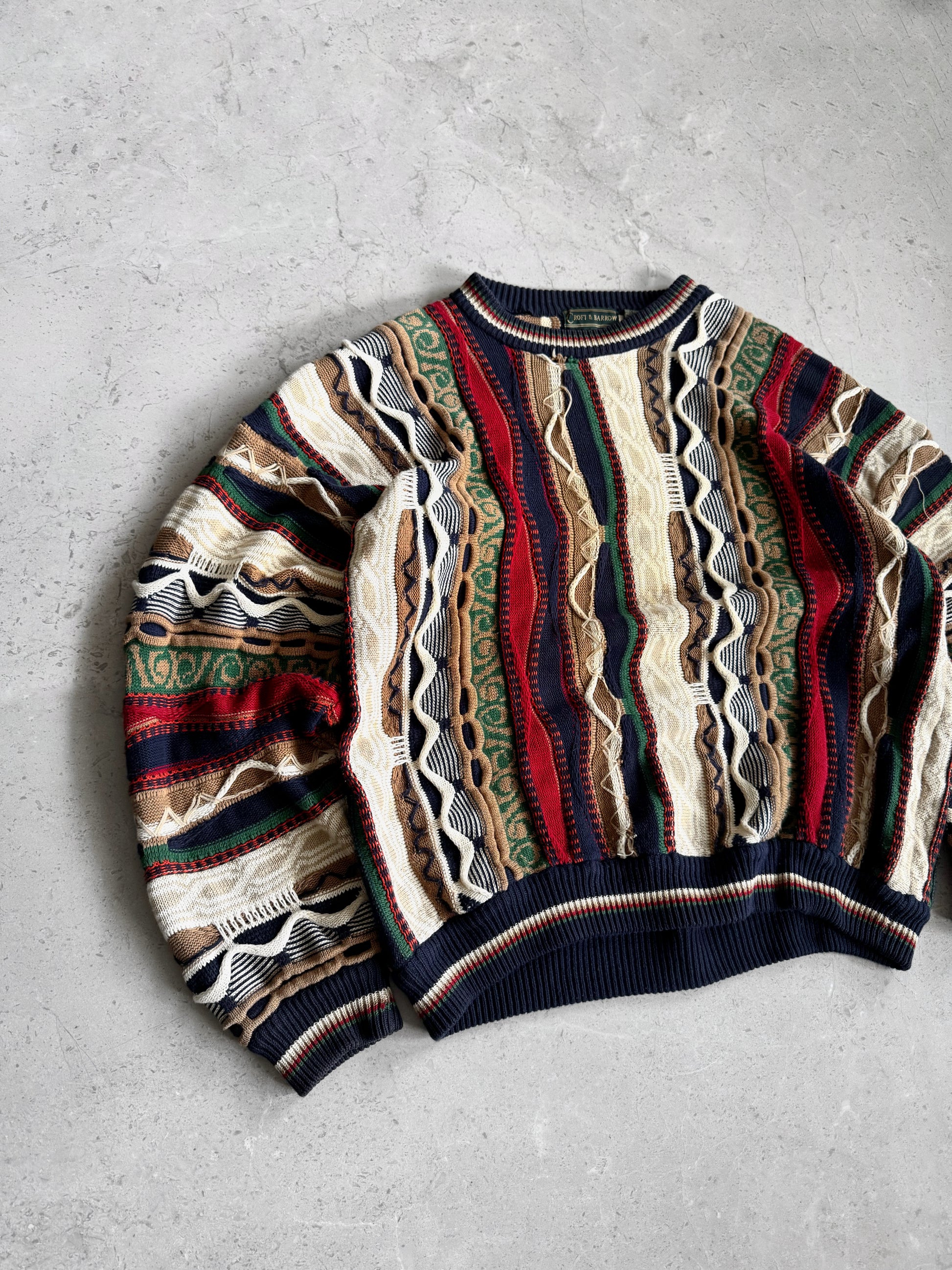 (M) VINTAGE CROFT & BARROW TYPE COOGI SWEATER
