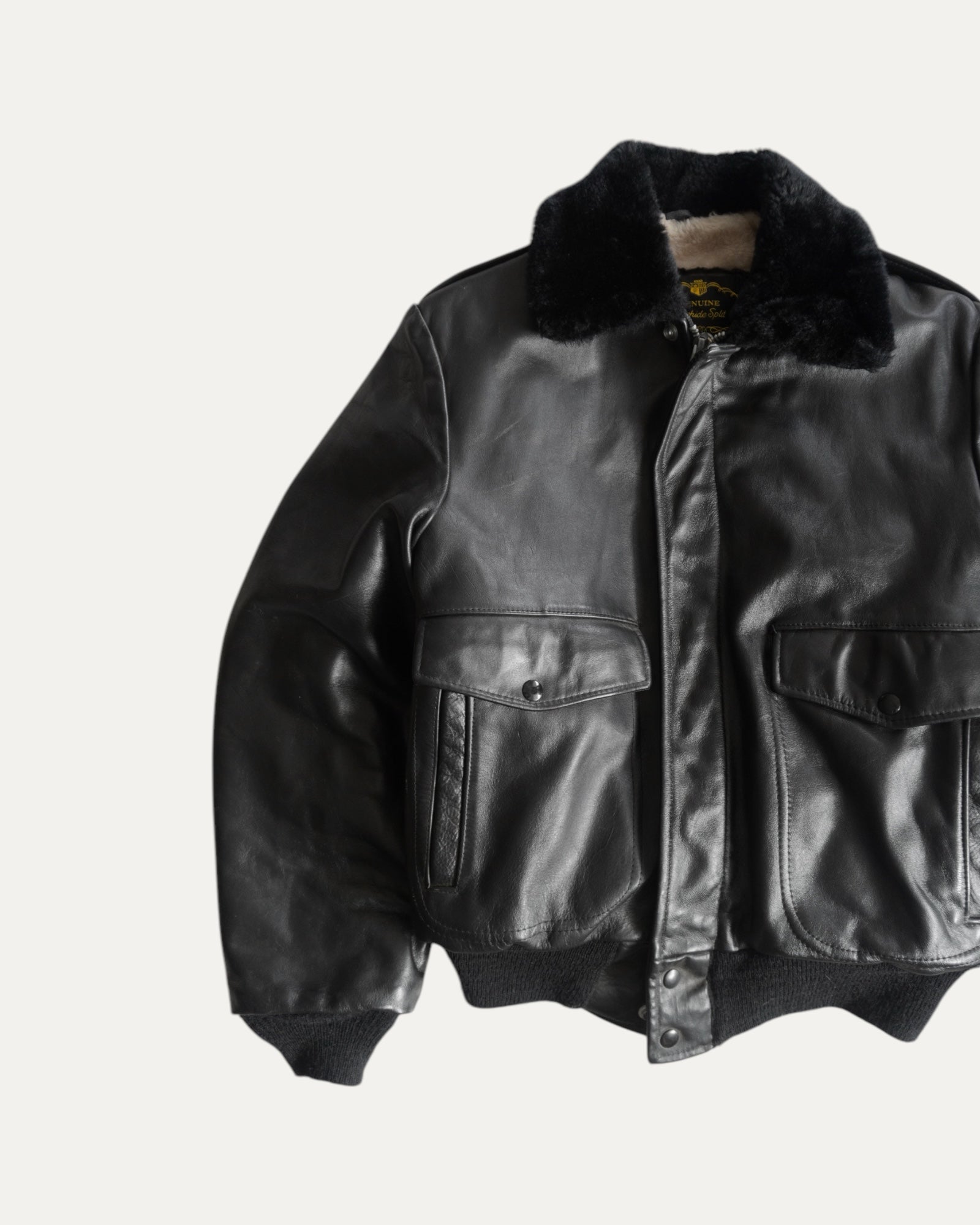 (M) VINTAGE GENUINE LEATHER PILOT JACKET