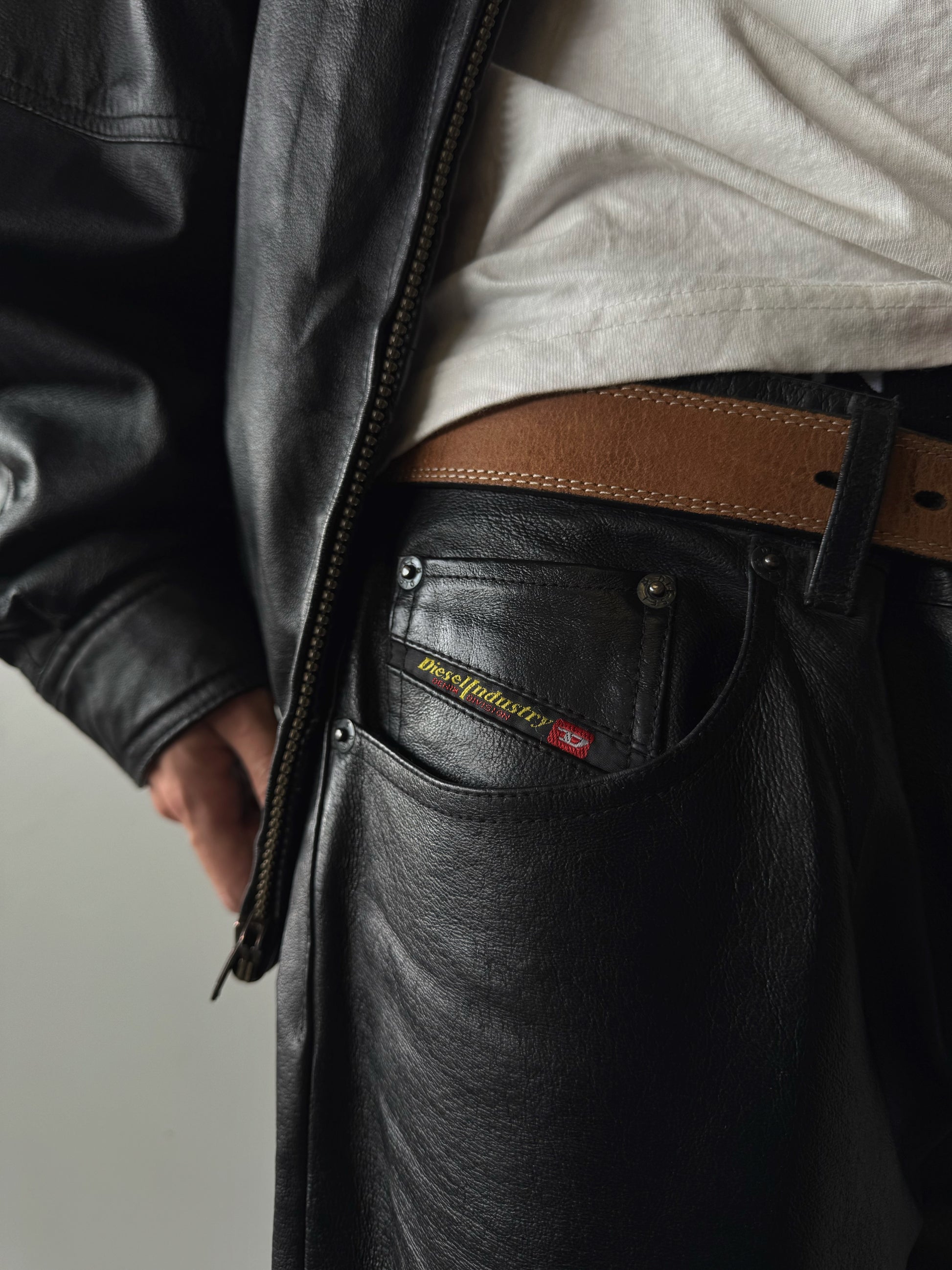 DIESEL LEATHER PANTS - 34x32