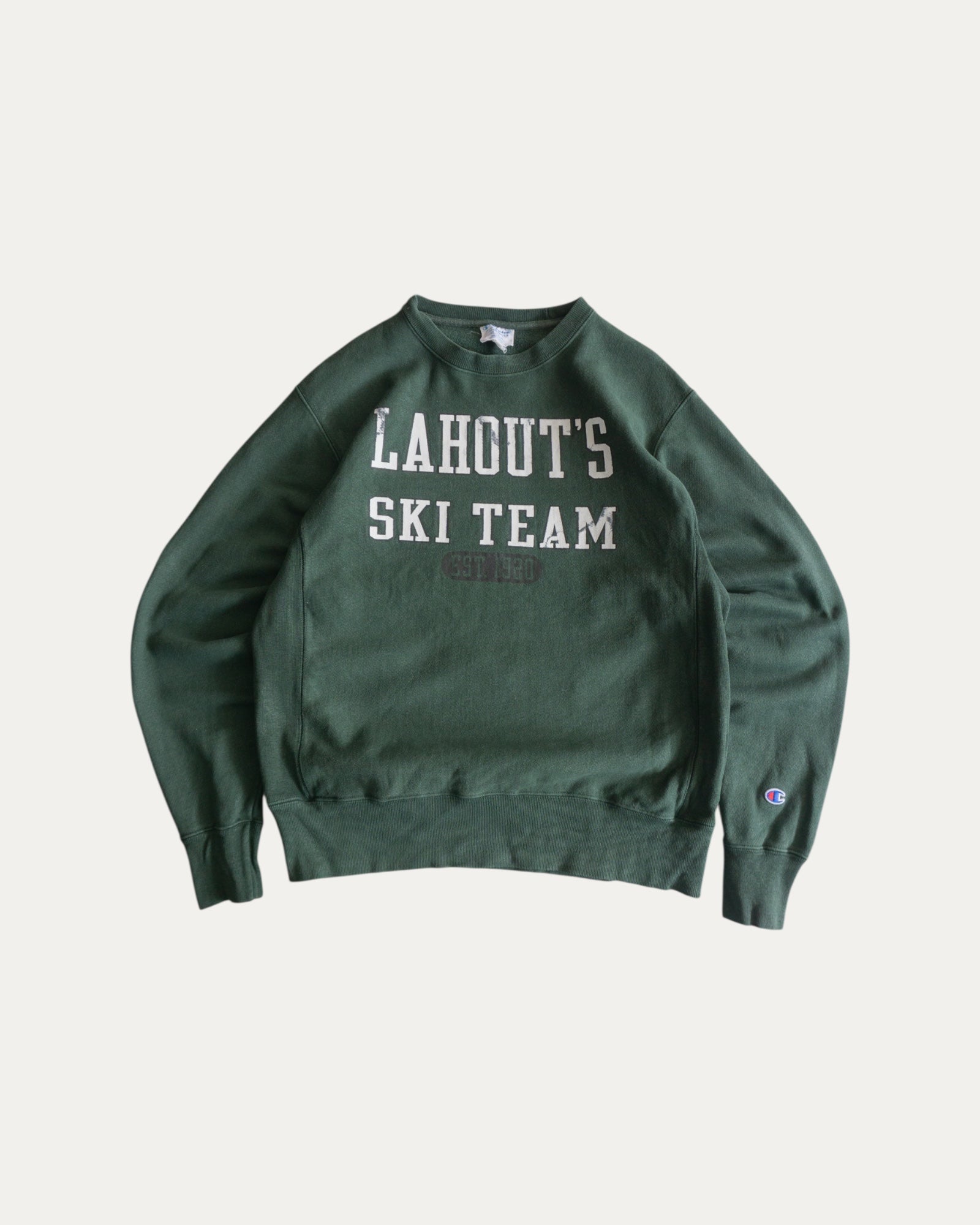 (M) 90’S VINTAGE CHAMPION LAHGUT’S SKI TEAM REVERSE WEAVE CREWNECK