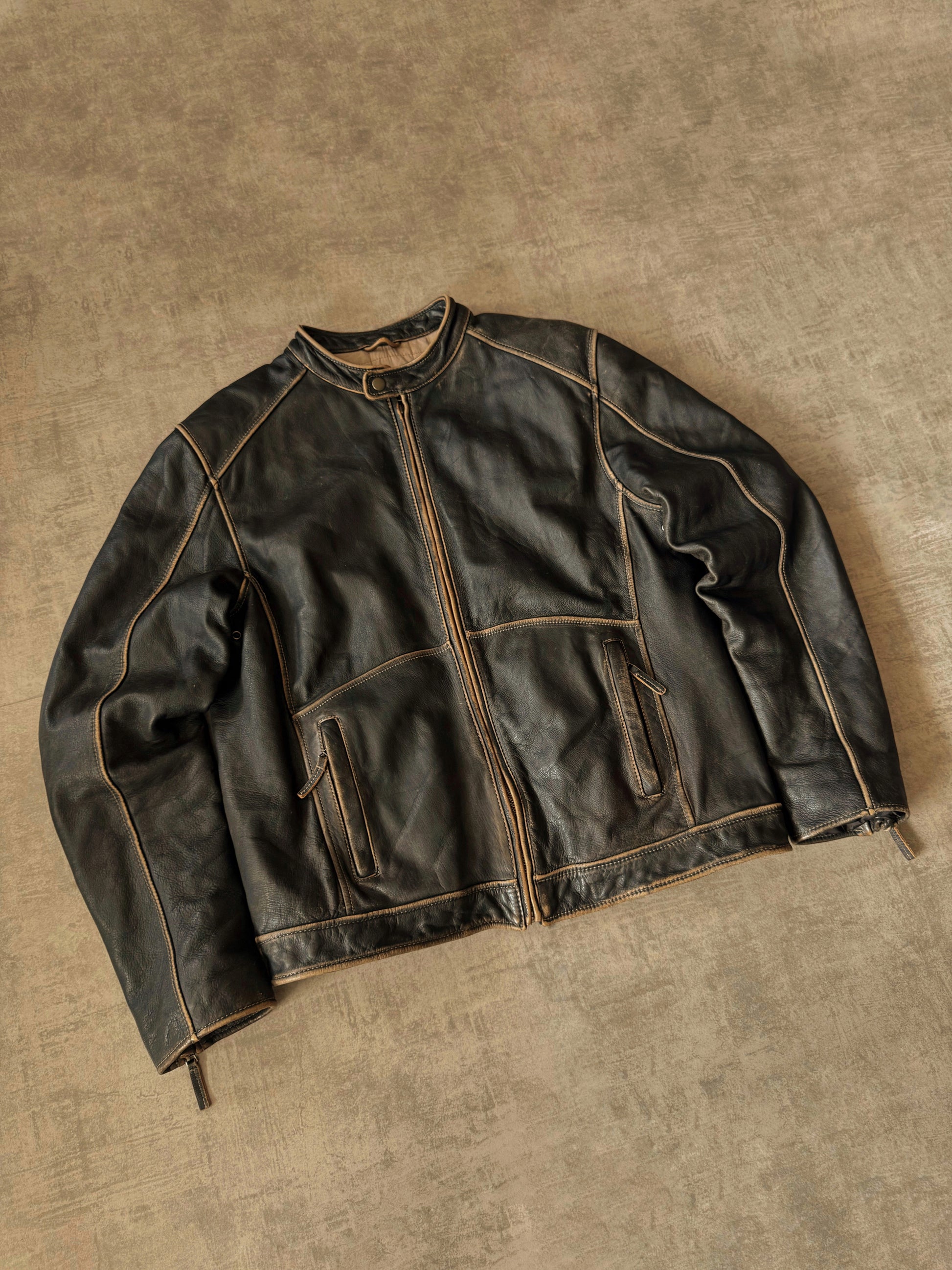 (L) VINTAGE DANIER FADED LEATHER JACKET