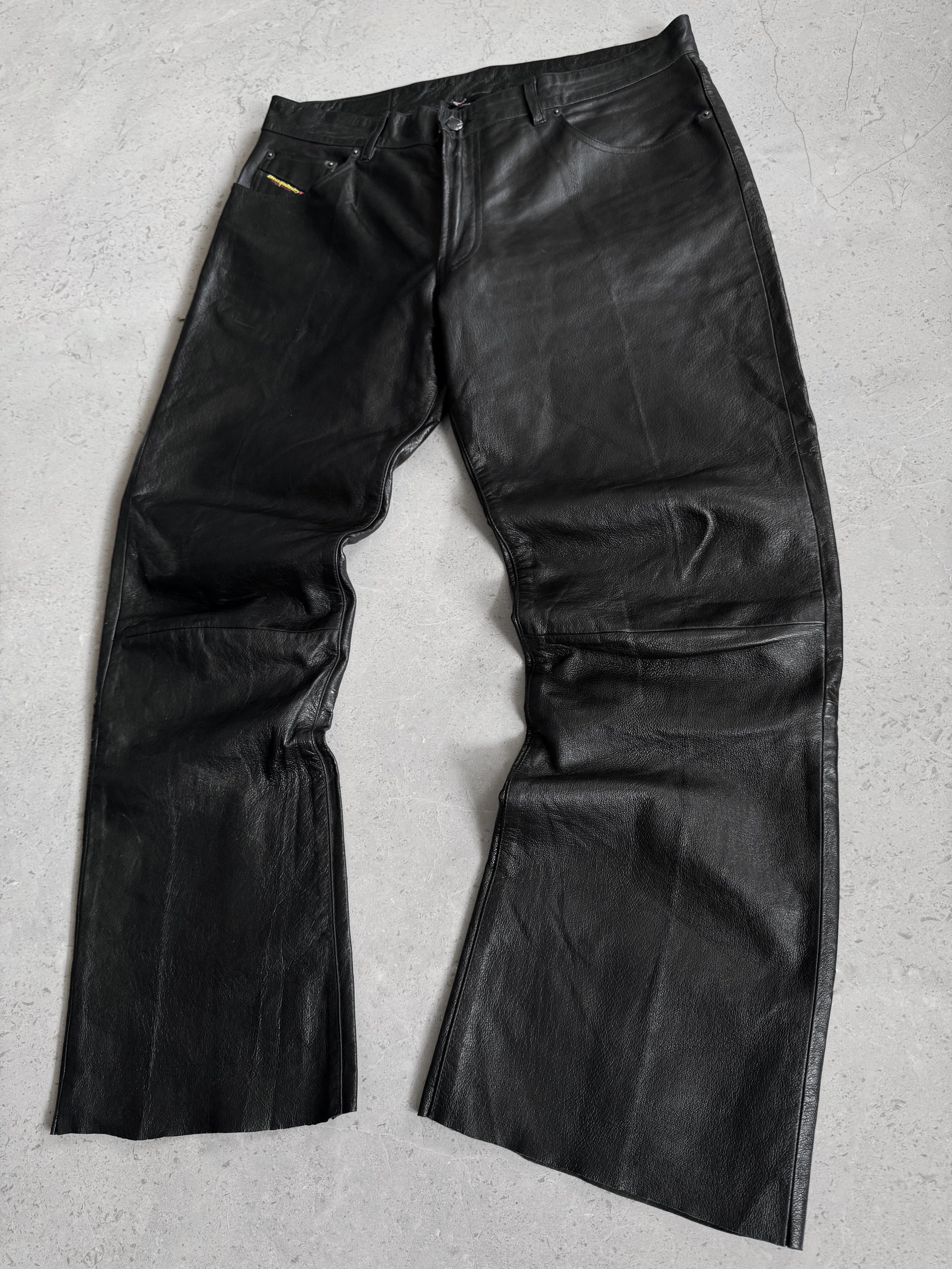 DIESEL LEATHER PANTS - 34x32
