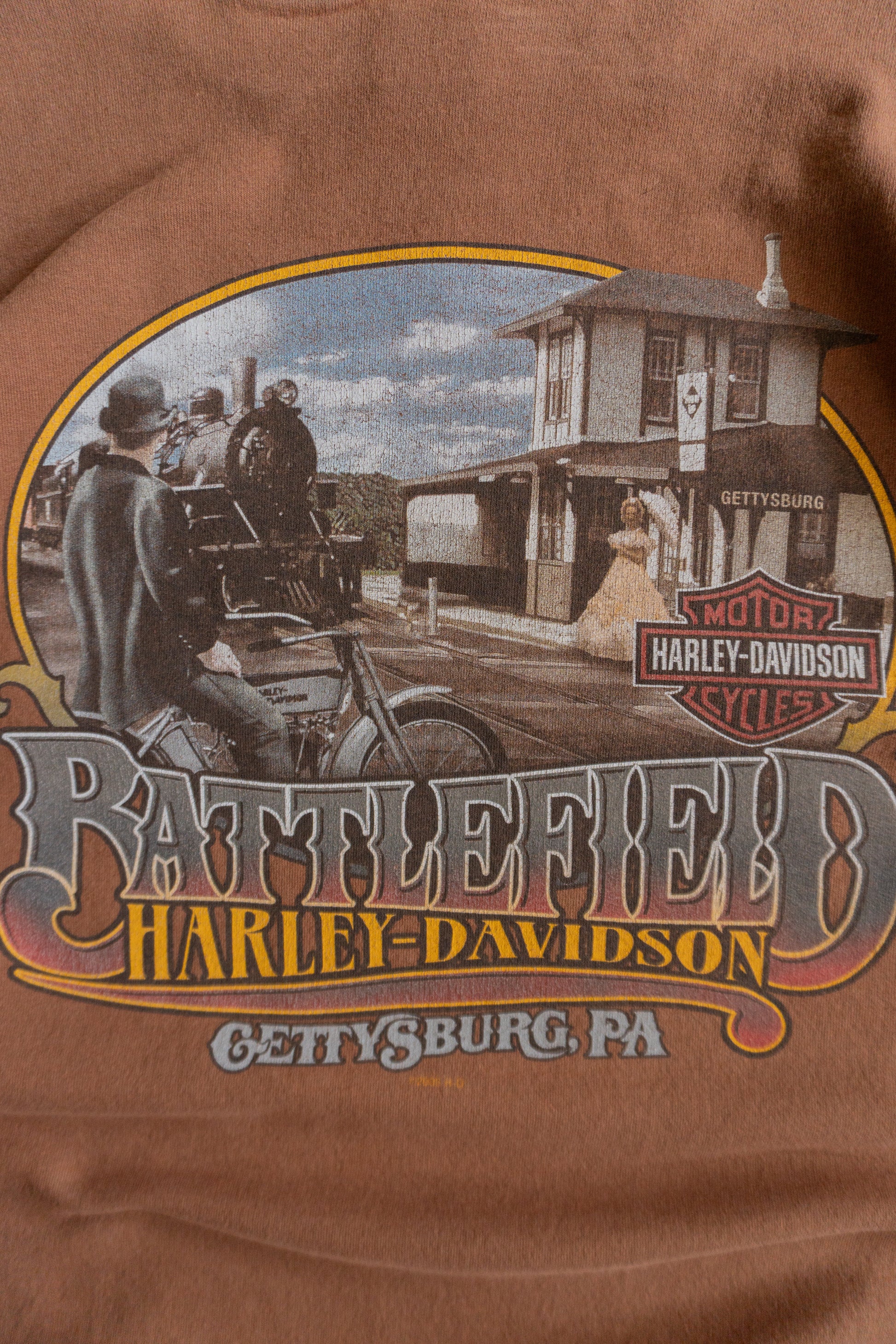 (BOXY L) VINTAGE HARLEY DAVIDSON CREWNECK