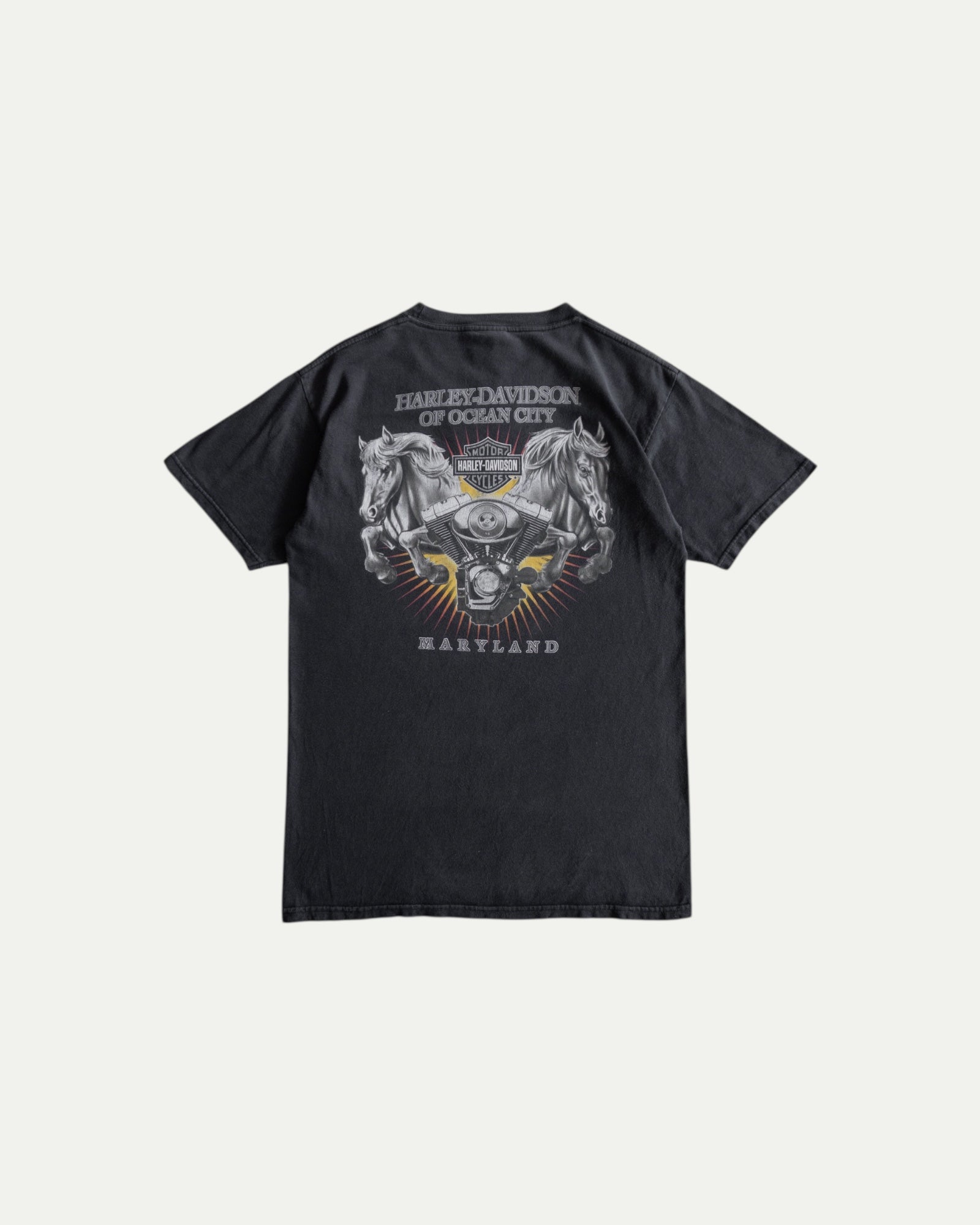 (M) VINTAGE HARLEY DAVIDSON HORSES TEE