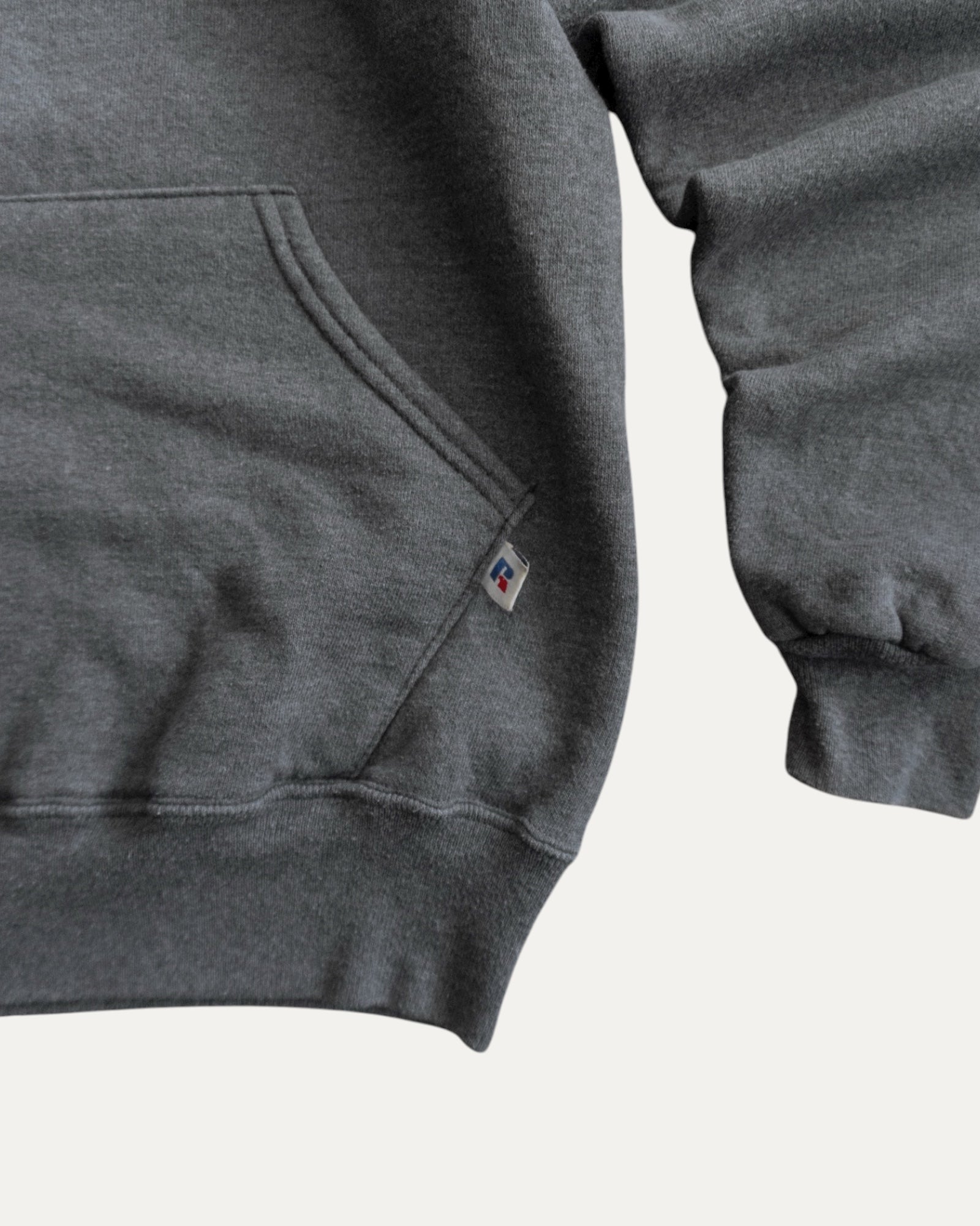 (M) 90’S VINTAGE RUSSELL MADE IN USA GRAY BLANK HOODIE