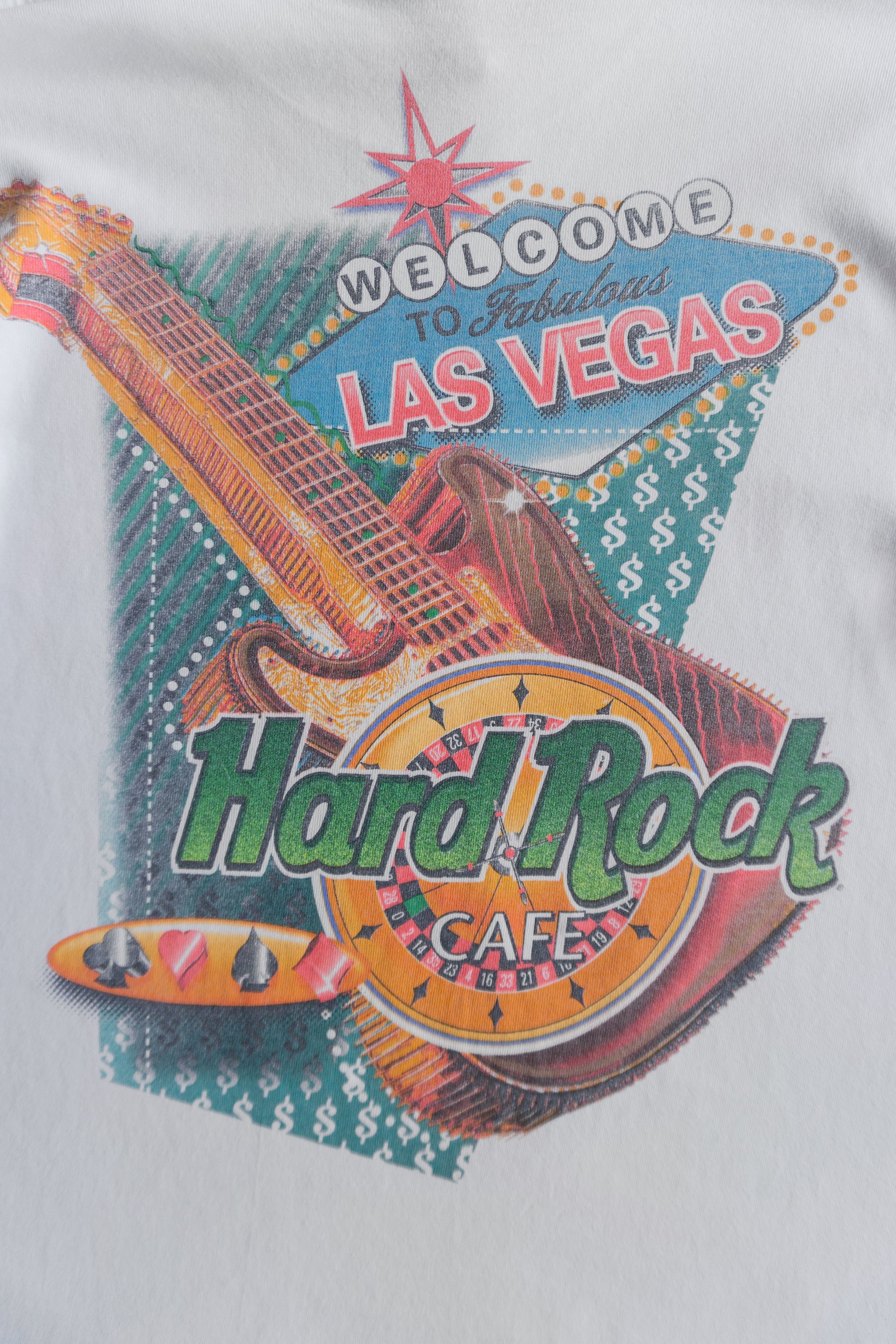 (FIT S) VINTAGE HARD ROCK GUITAR TEE