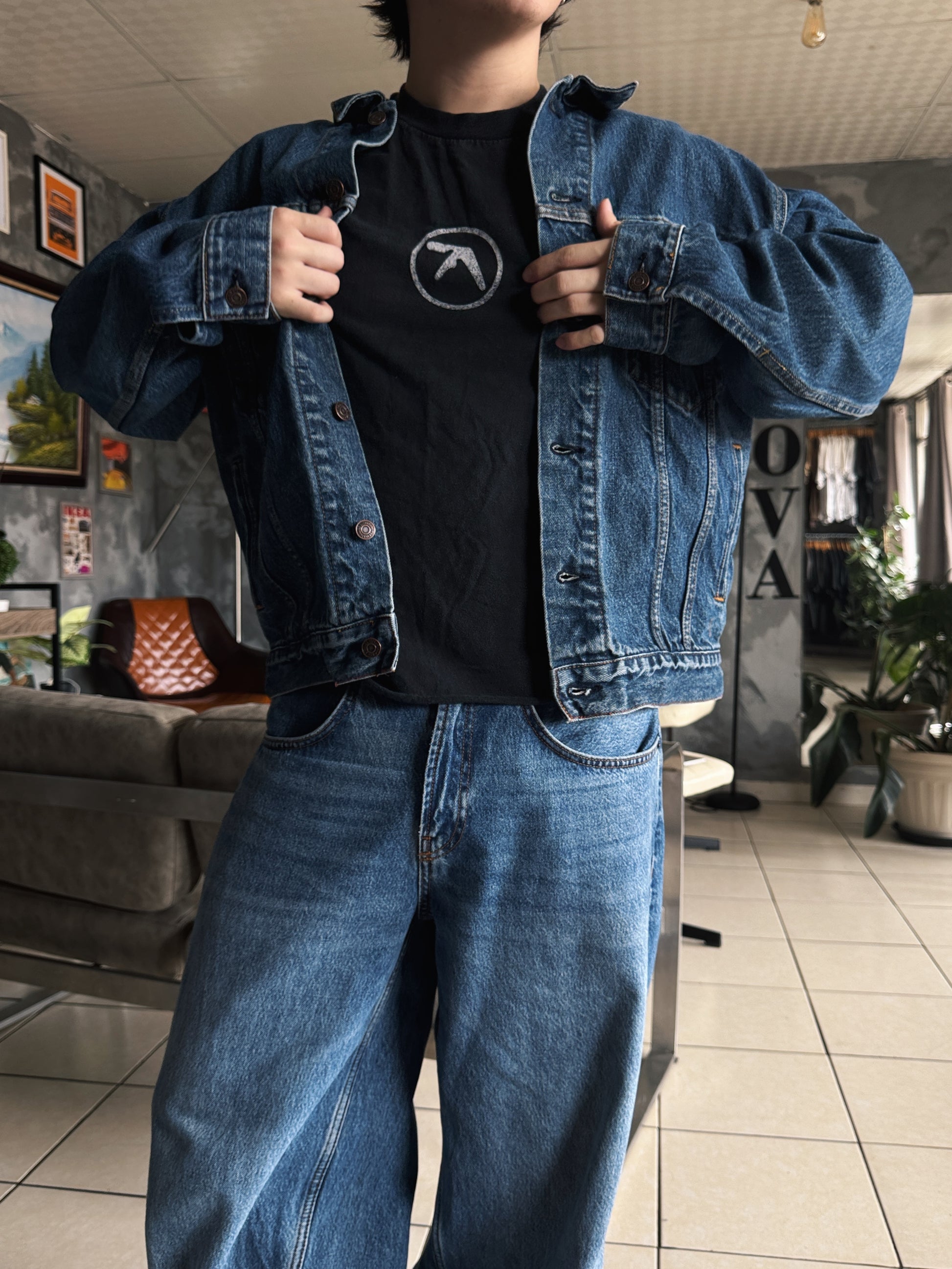 (M) VINTAGE LEVIS DENIM TRUCKER COWBOY JACKET