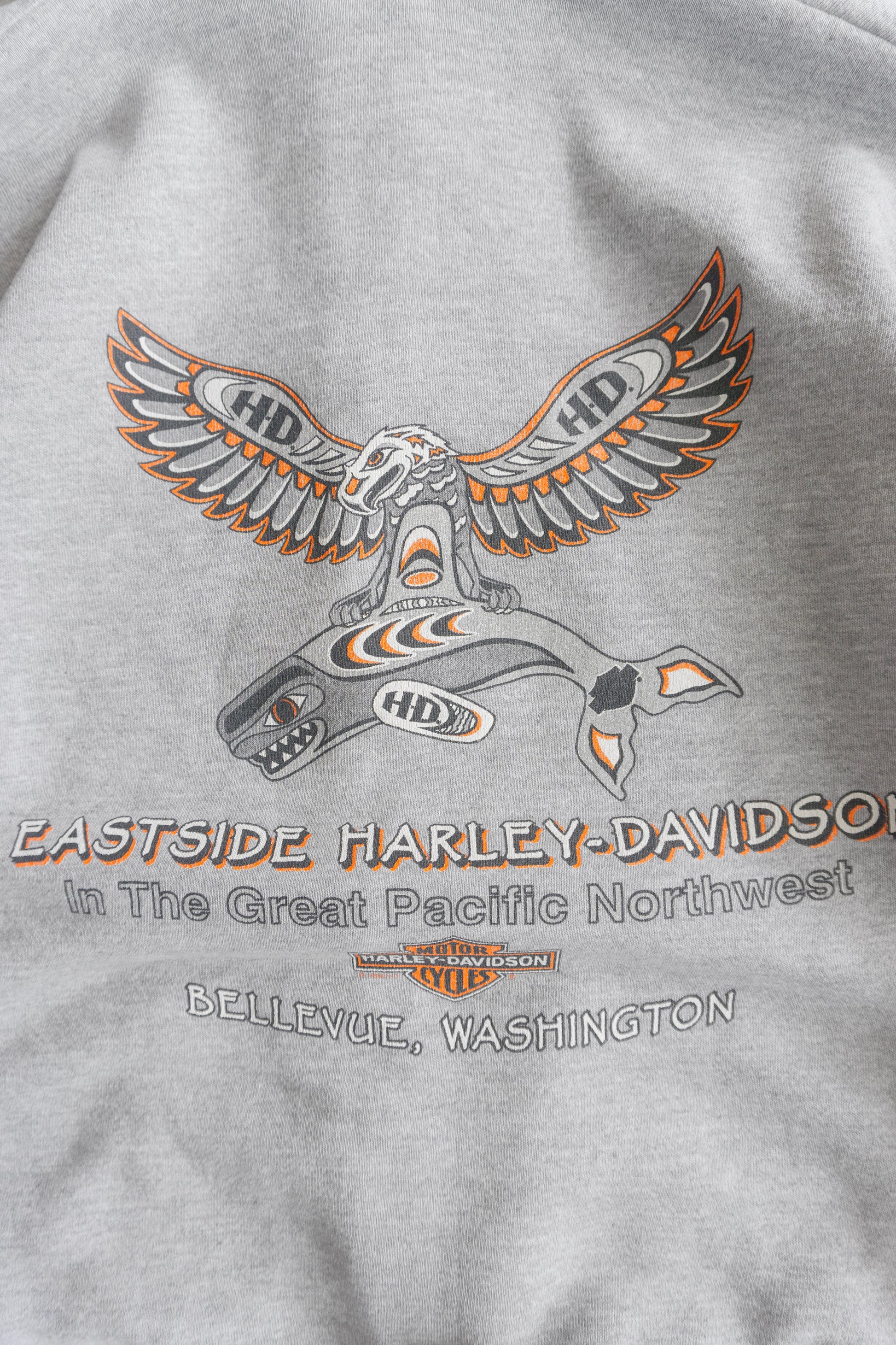 (M) 00’S VINTAGE HARLEY DAVIDSON FLAMES HOODIE