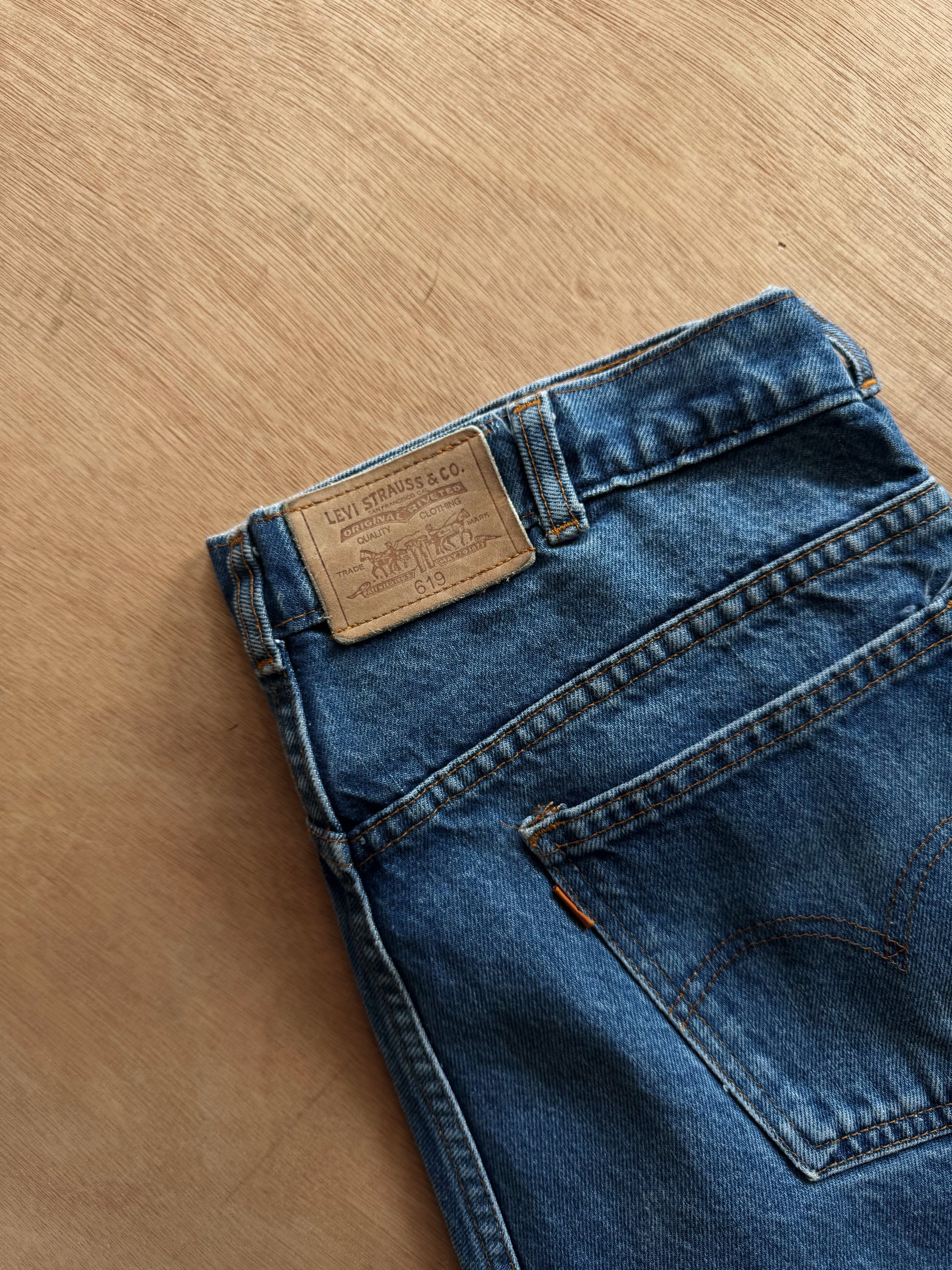 VINTAGE LEVIS TAB ORANGE DENIM PANTS - 34x32