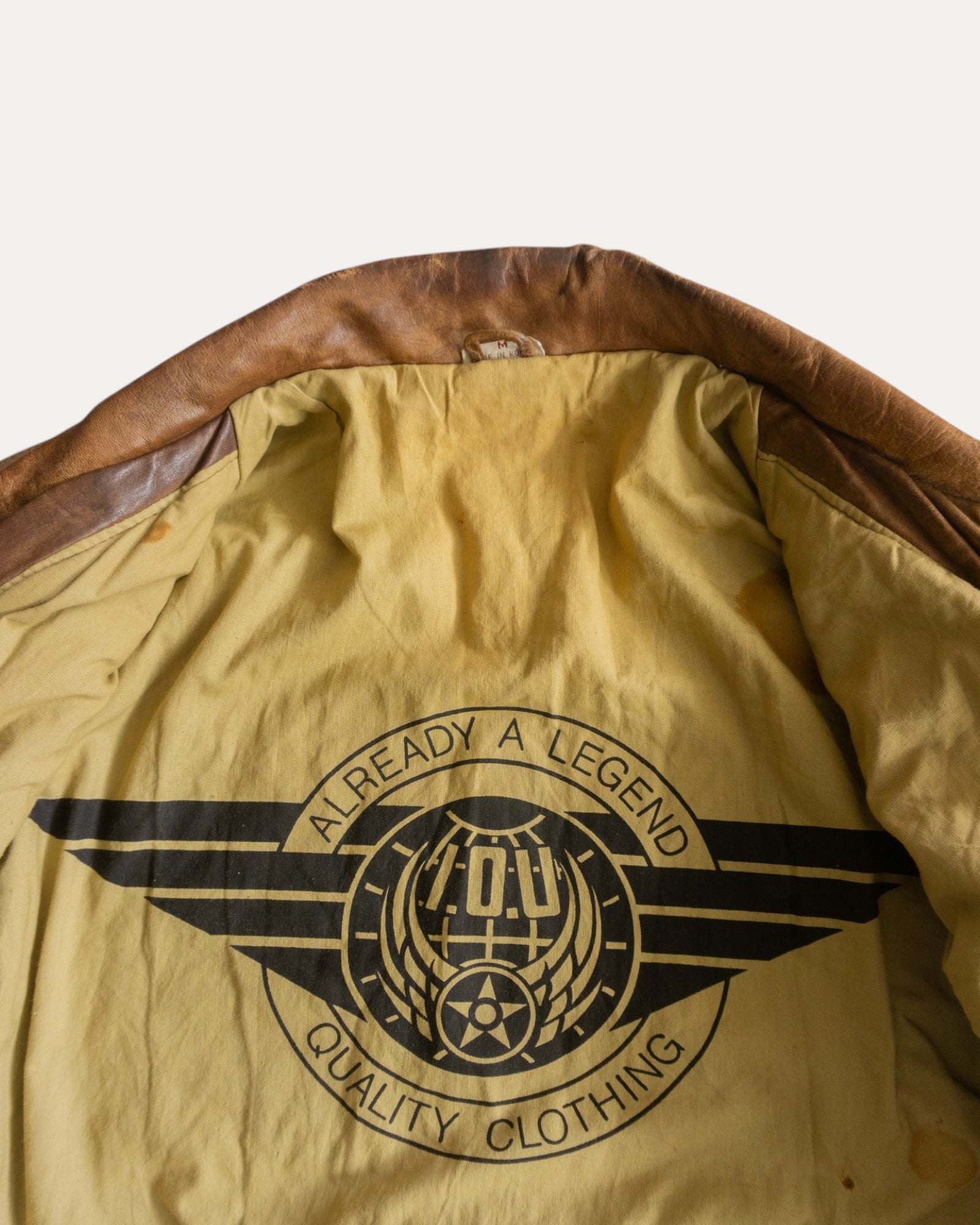 (M) 90’S VINTAGE PILOT LEATHER BOMBER JACKET