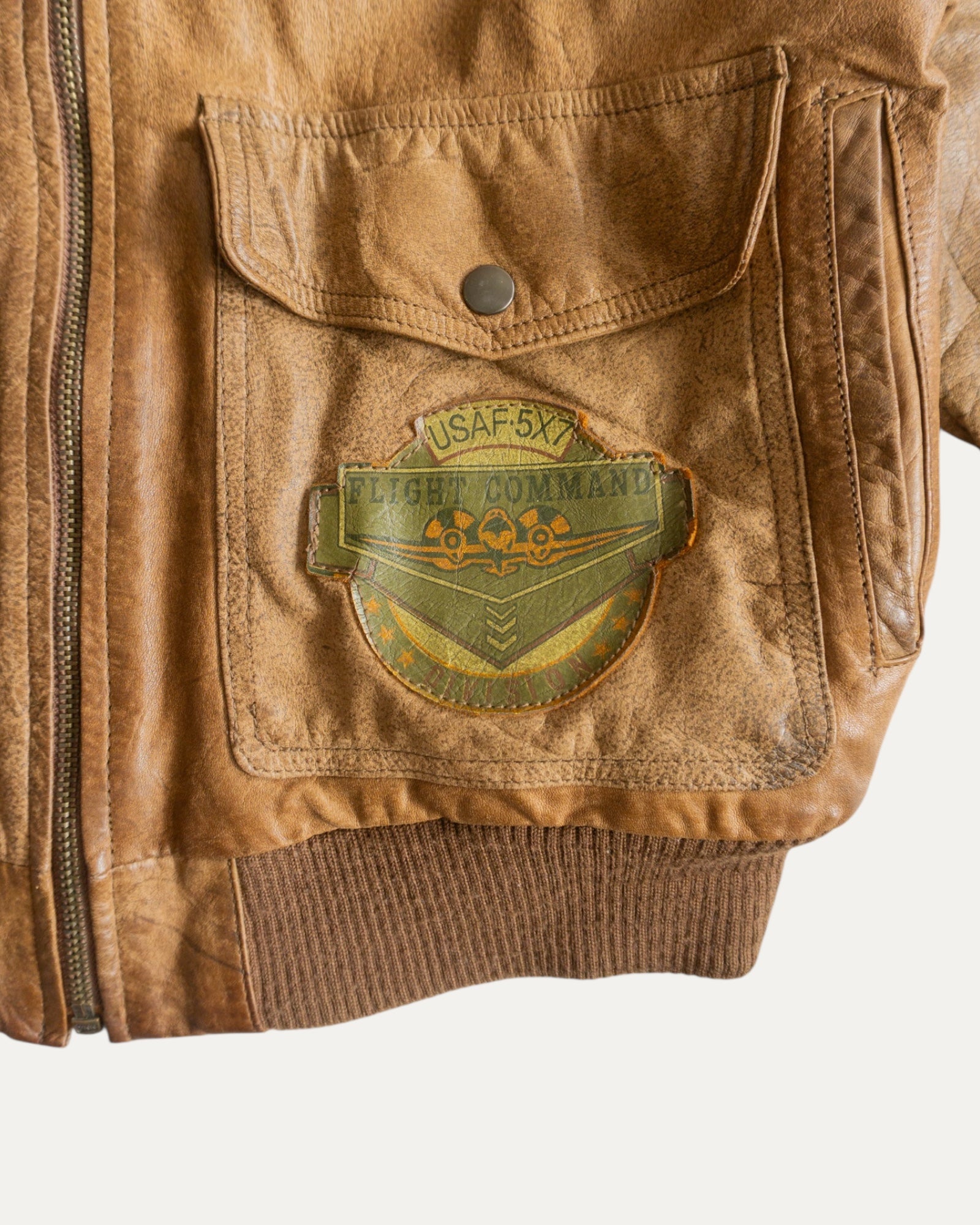 (M) 90’S VINTAGE PILOT LEATHER BOMBER JACKET