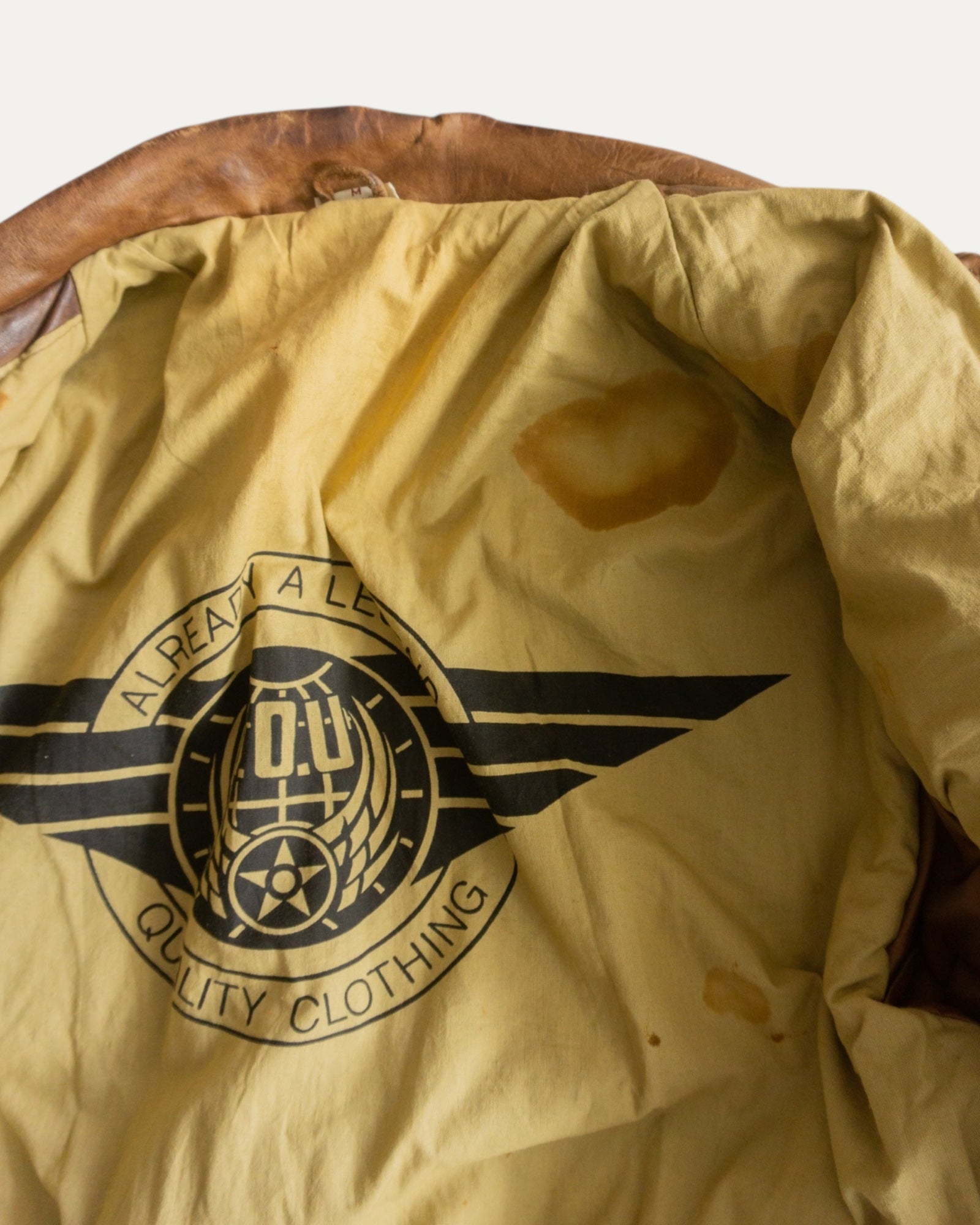 (M) 90’S VINTAGE PILOT LEATHER BOMBER JACKET