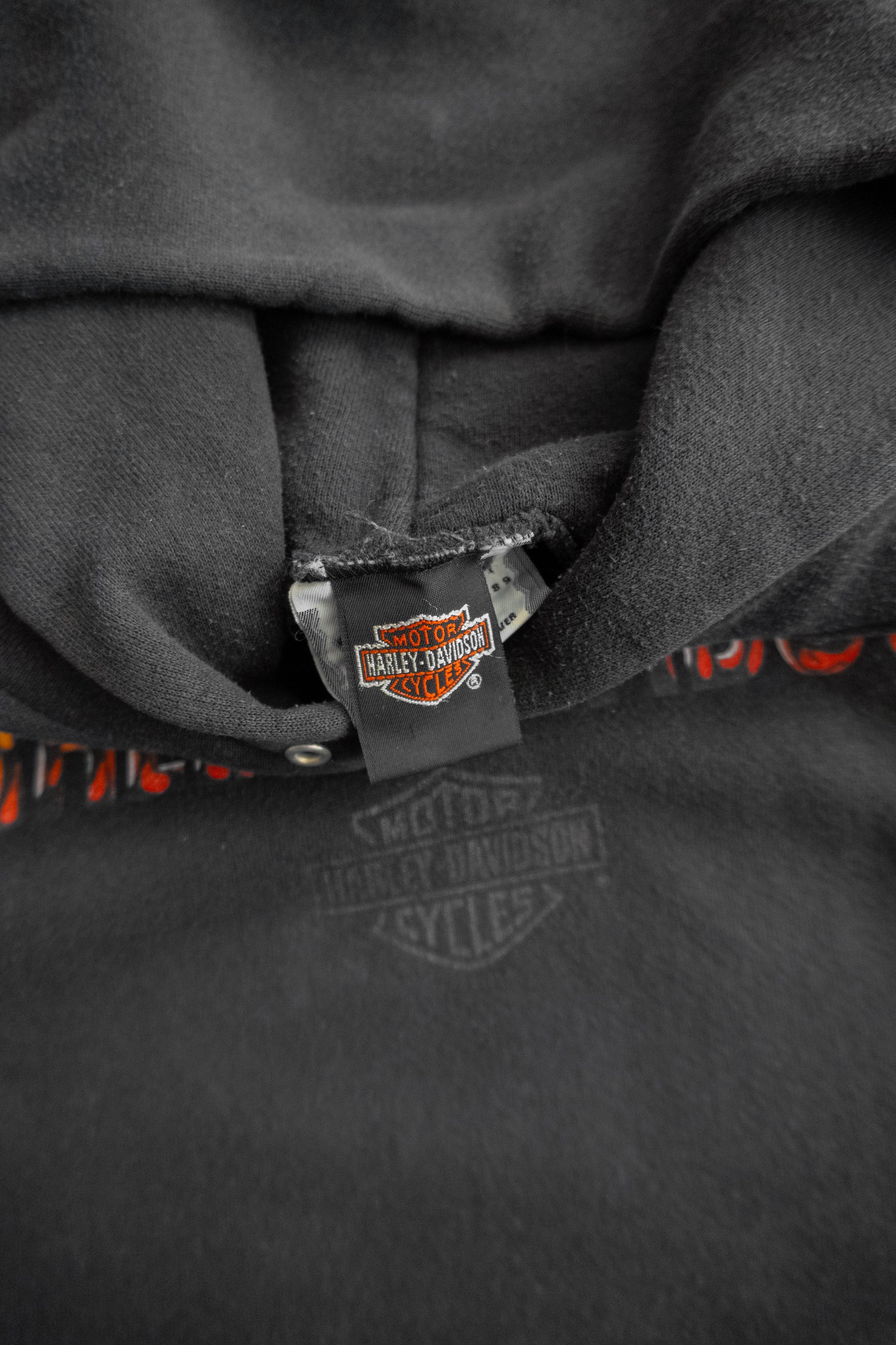 (M) VINTAGE HARLEY DAVIDSON FADED FLAMES HOODIE