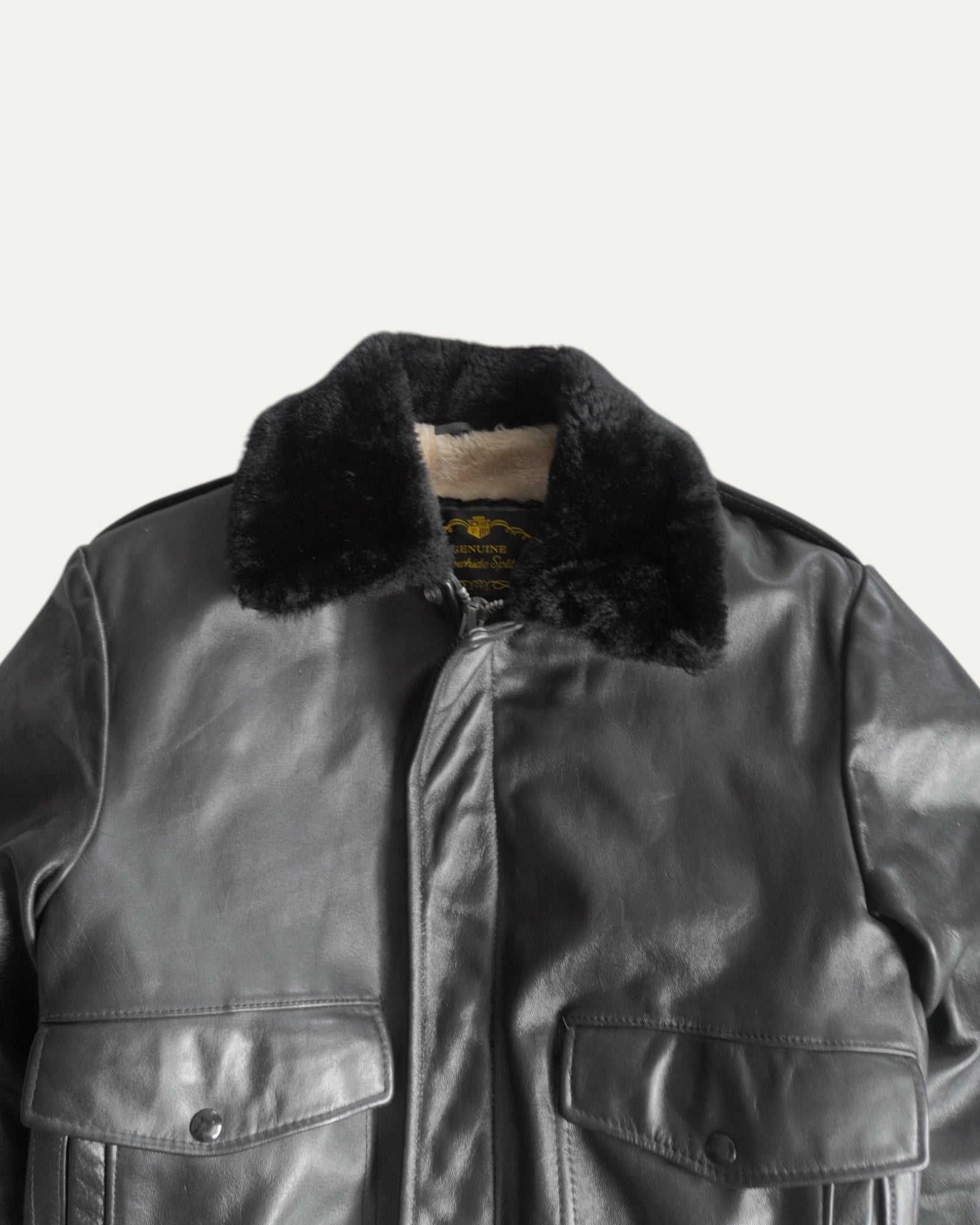 (M) VINTAGE GENUINE LEATHER PILOT JACKET