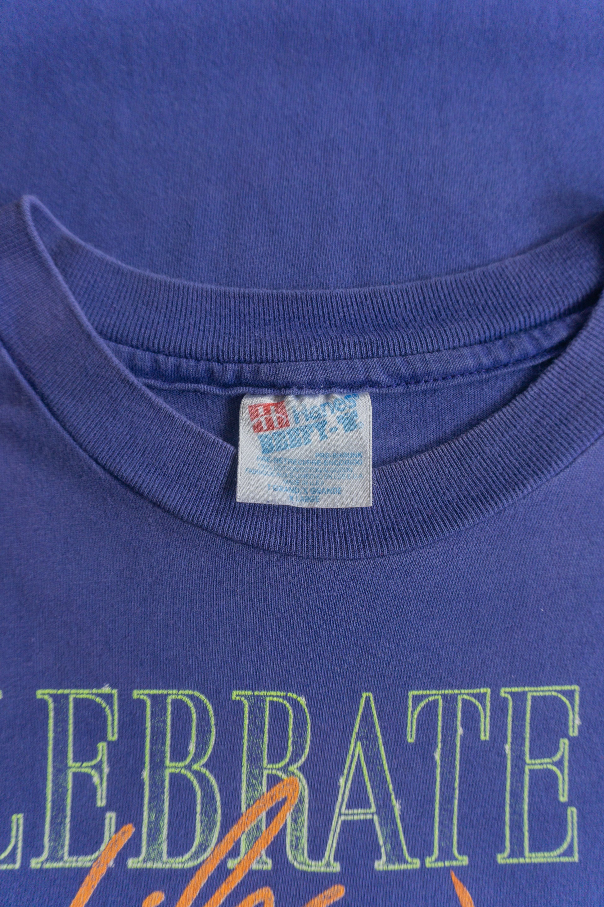 (L/XL) 90’S VINTAGE FROG ART DRAWING TEE