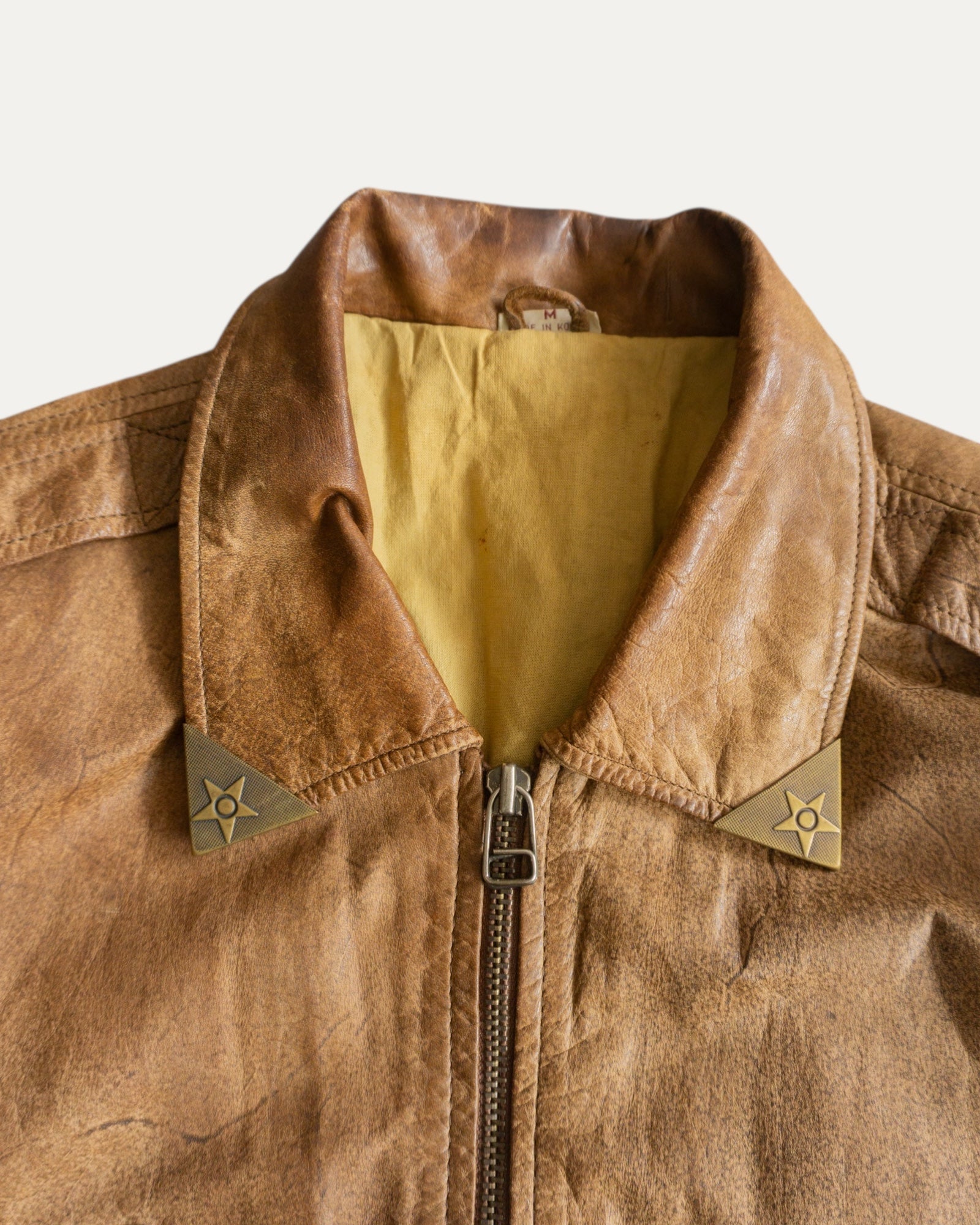(M) 90’S VINTAGE PILOT LEATHER BOMBER JACKET