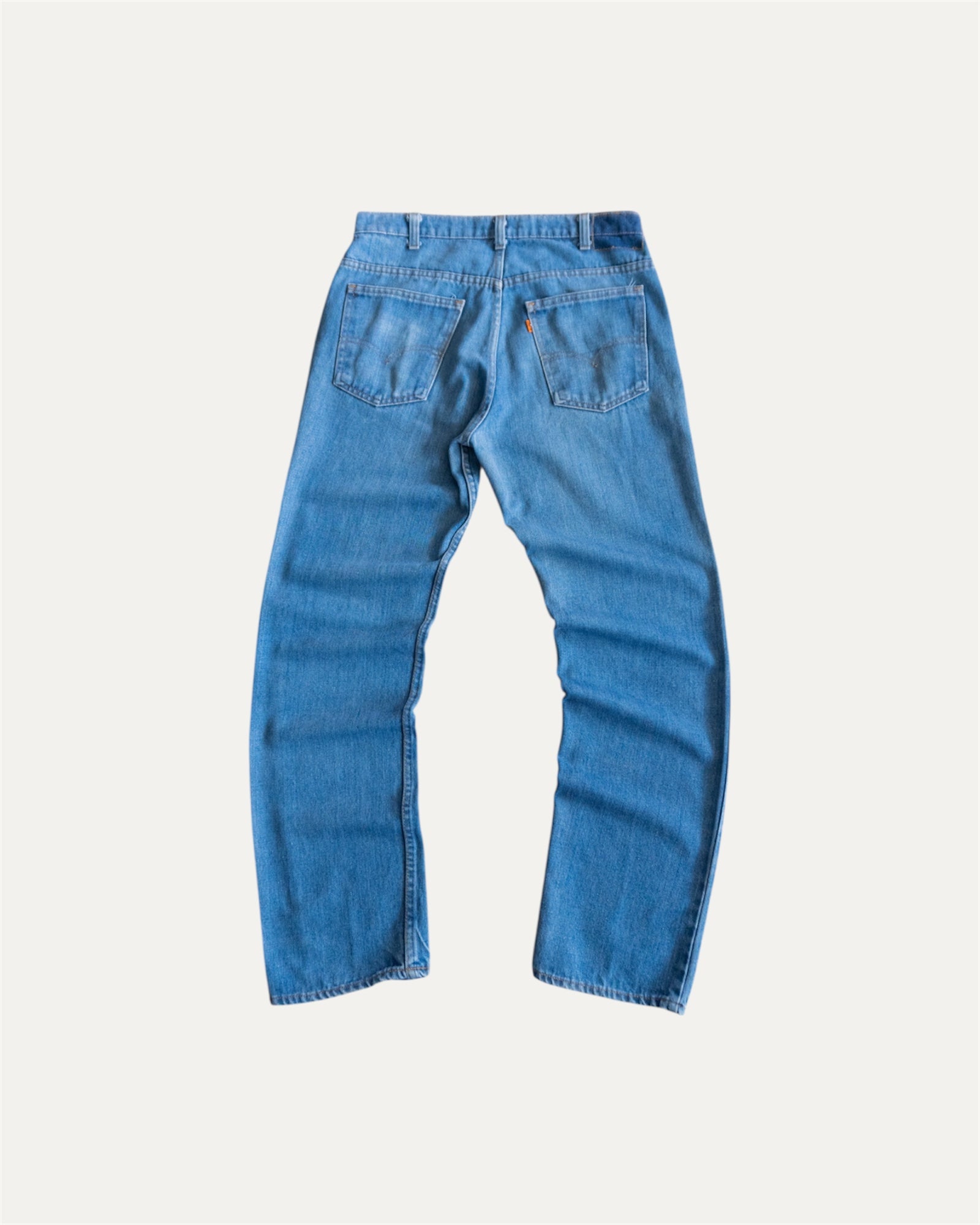 1970’S VINTAGE LEVIS TAB ORANGE DENIM COWBOY PANTS - 32x32