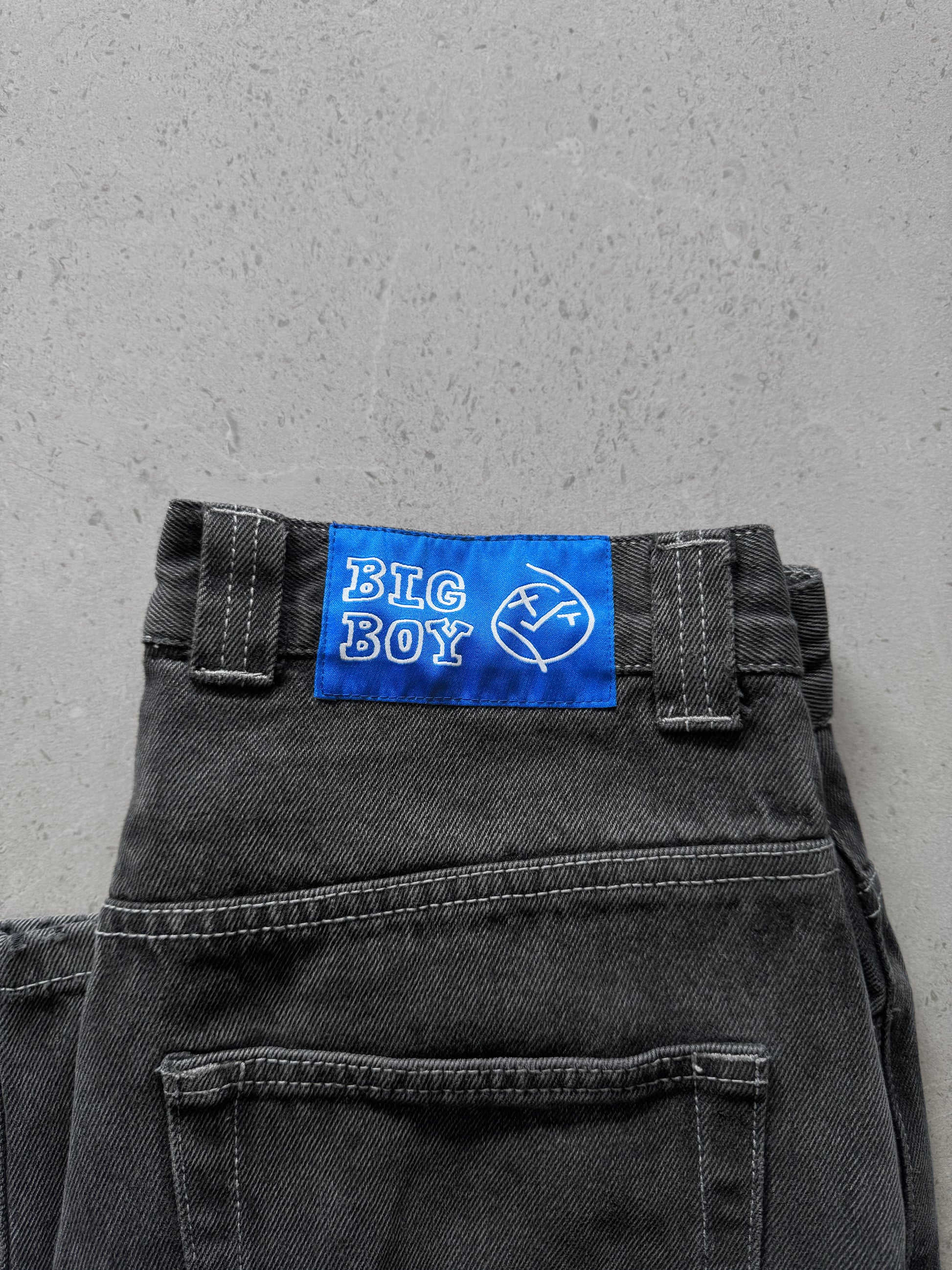 BIG BOY SILVER BLACK FADED PANTS - 30x34