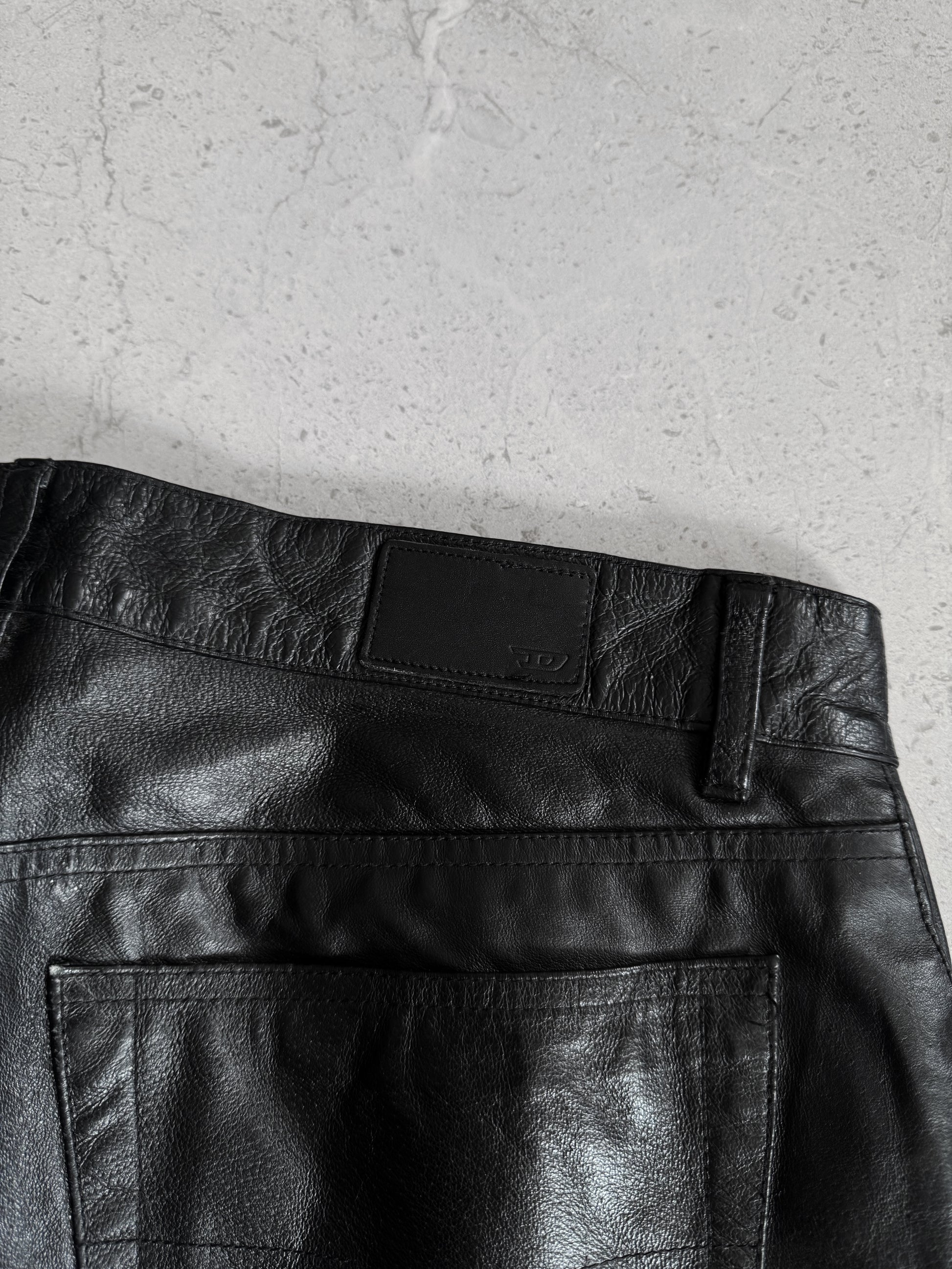 DIESEL LEATHER PANTS - 34x32